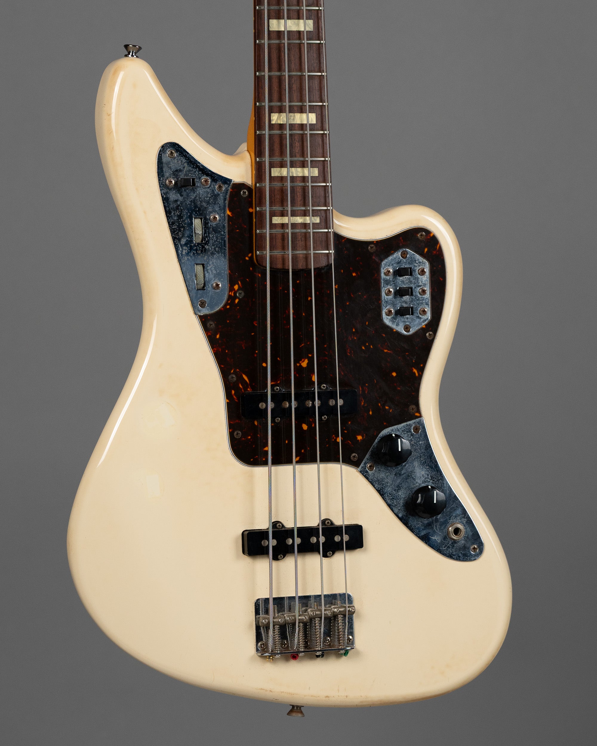 2005 Fender J Craft JAB Jaguar Bass (Japan, Olympic White, Gig Bag)