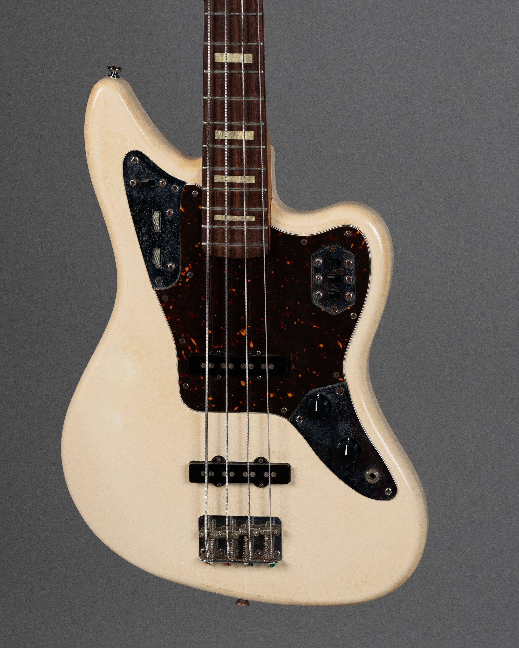 2005 Fender J Craft JAB Jaguar Bass (Japan, Olympic White, Gig Bag)