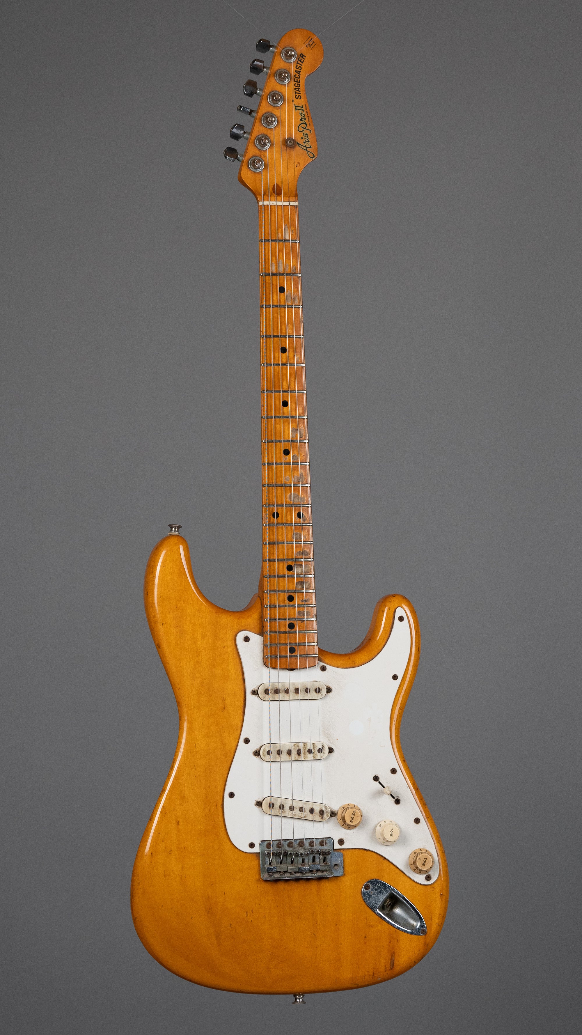 1977 Aria Pro II Stagecaster (Japan, Natural, Gig Bag)