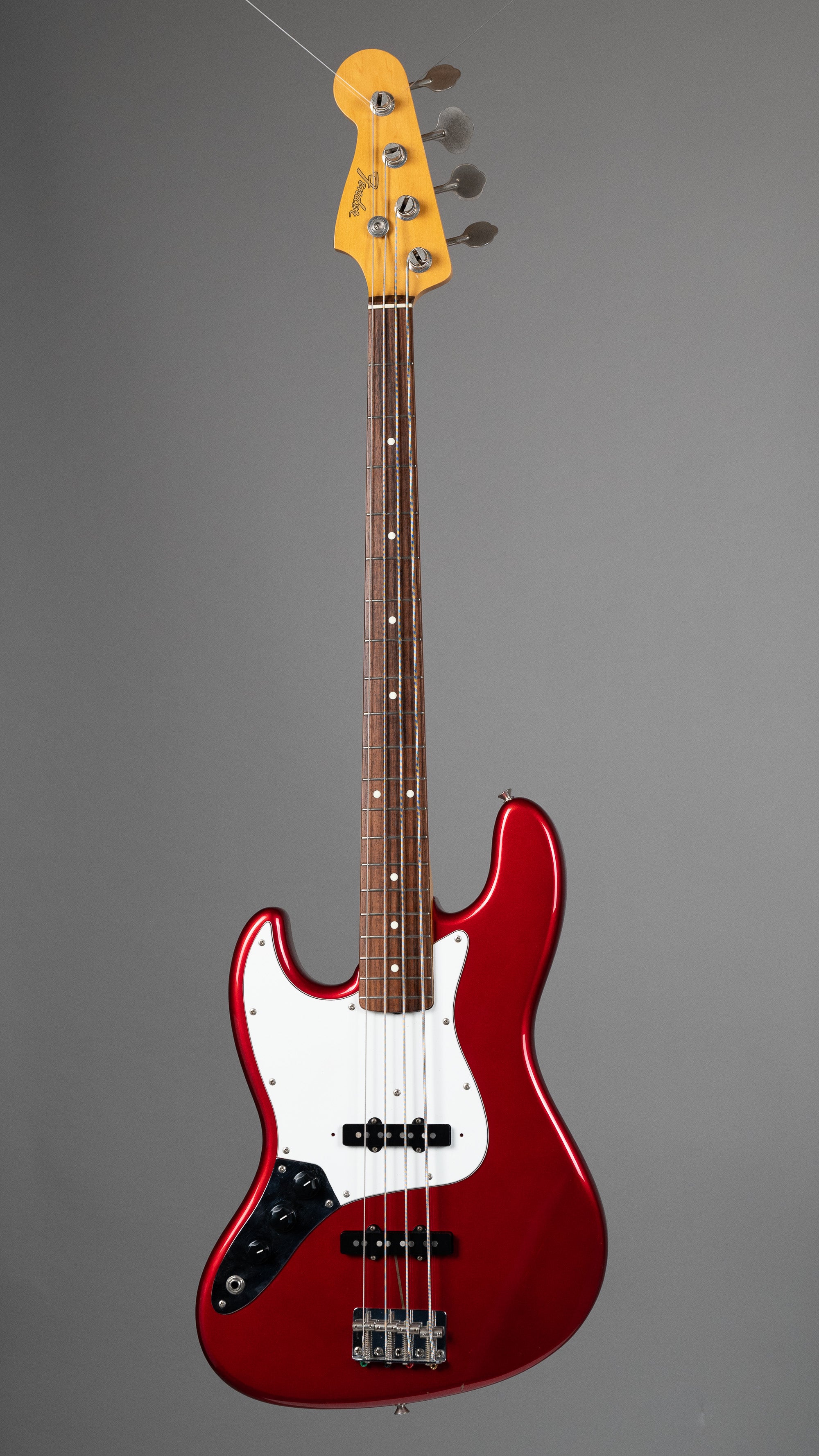 1987 Fender JB-62 Jazz Bass (Japan,  Left Handed , Candy Apple Red, Fender HSC)