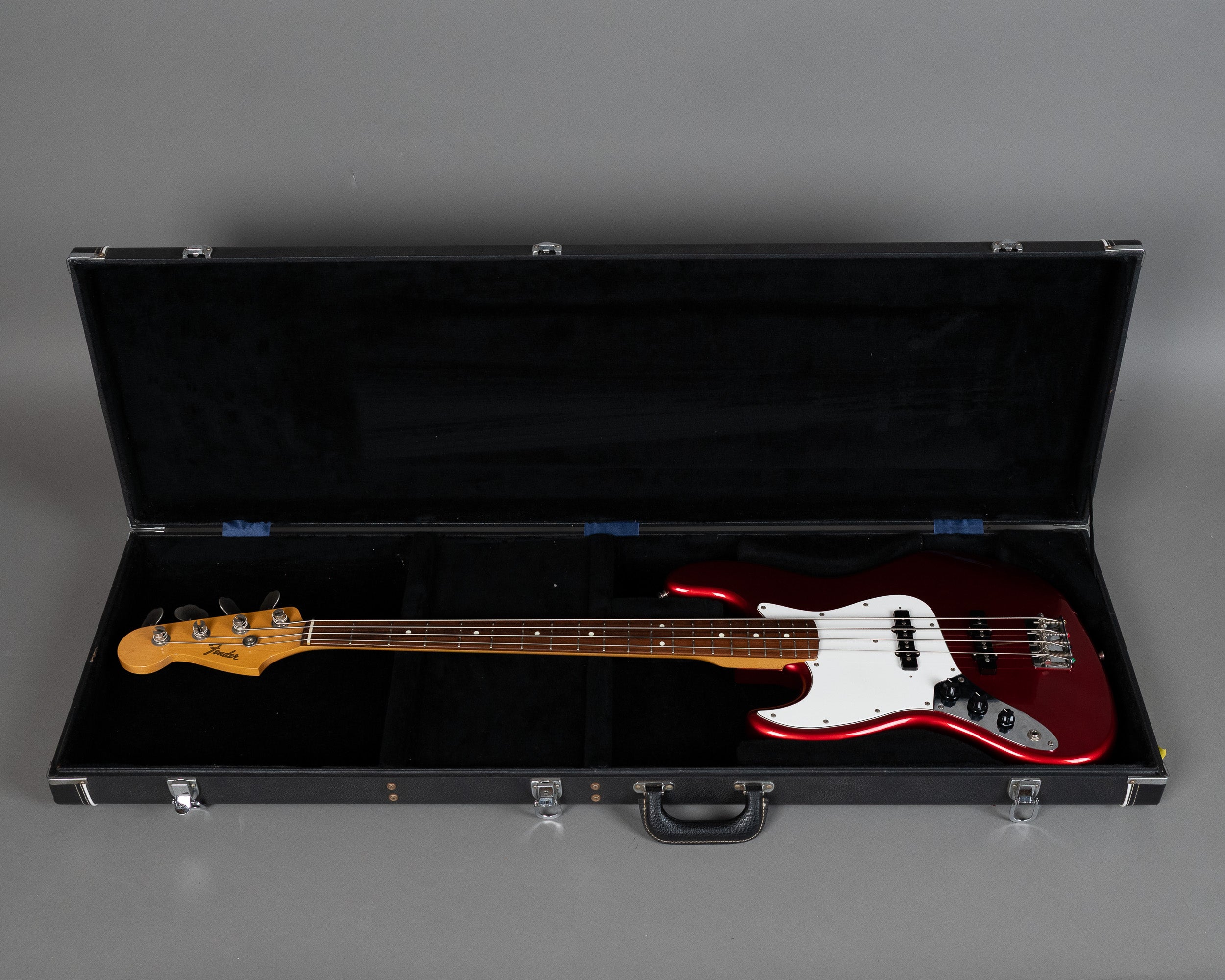 1987 Fender JB-62 Jazz Bass (Japan,  Left Handed , Candy Apple Red, Fender HSC)