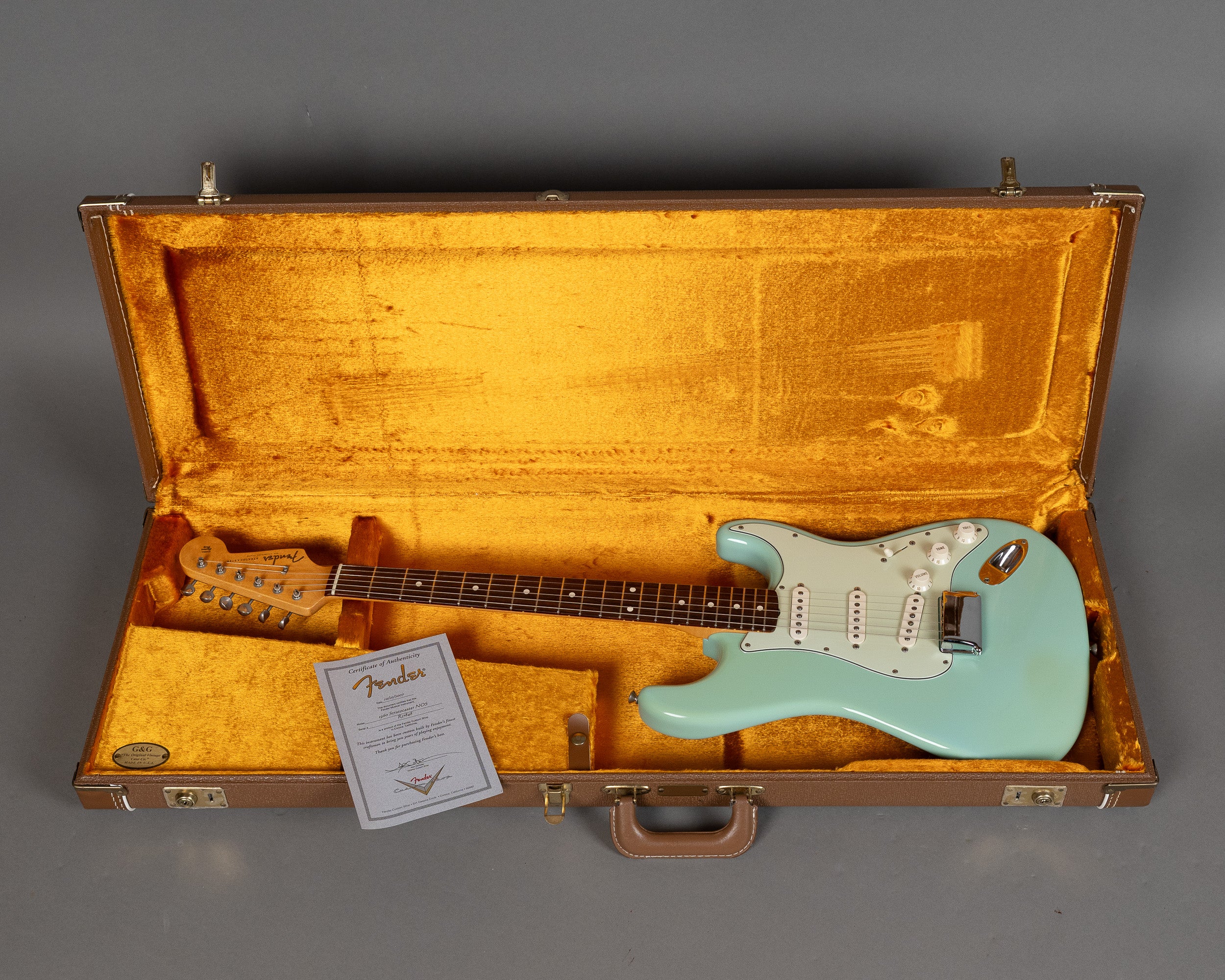 2007 Fender Custom Shop '1960 NOS' Stratocaster (USA, Yamano, Surf Green, OHSC)