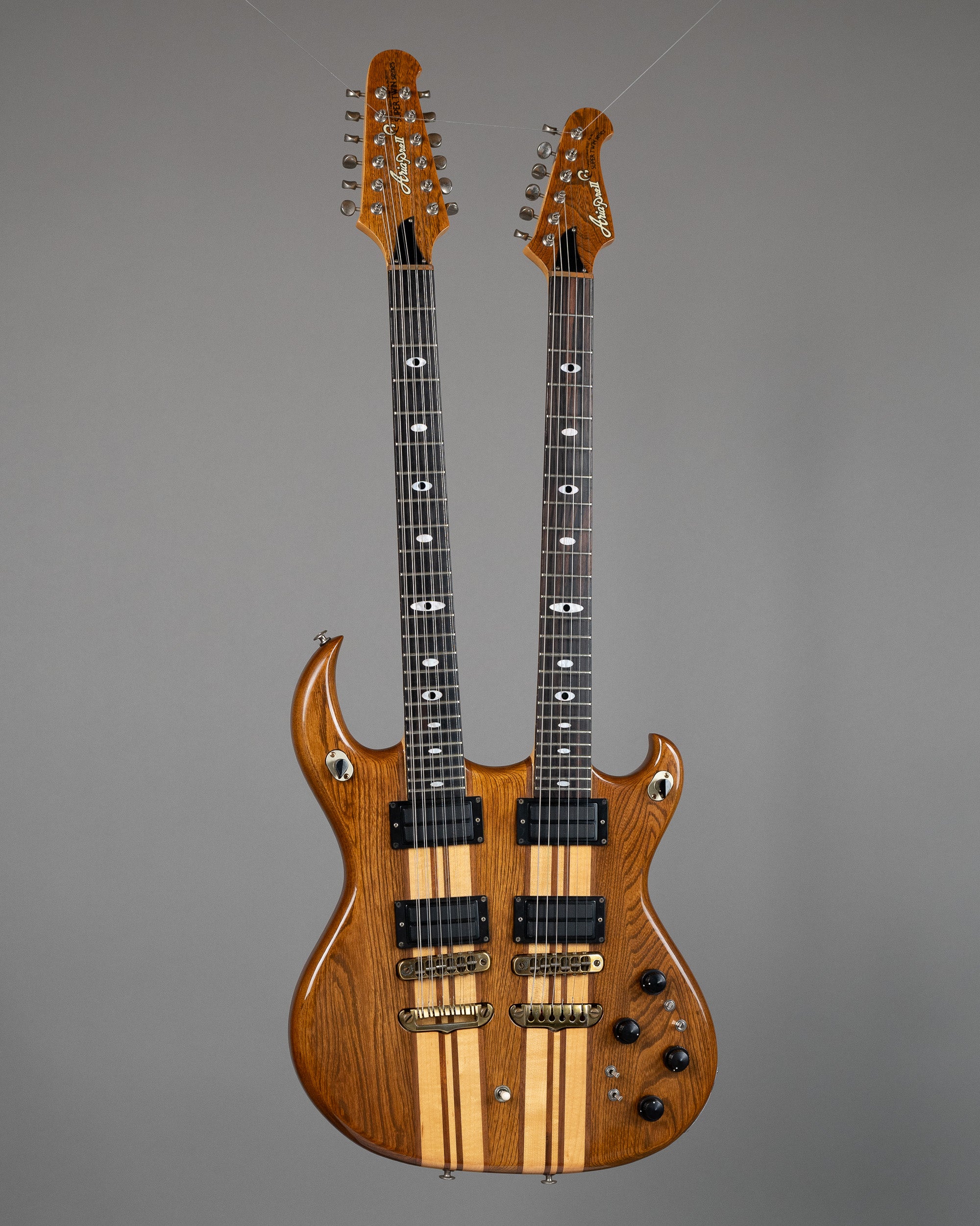 c1979 Aria Pro II Super Twin Double Neck (Japan, Walnut, OHSC)
