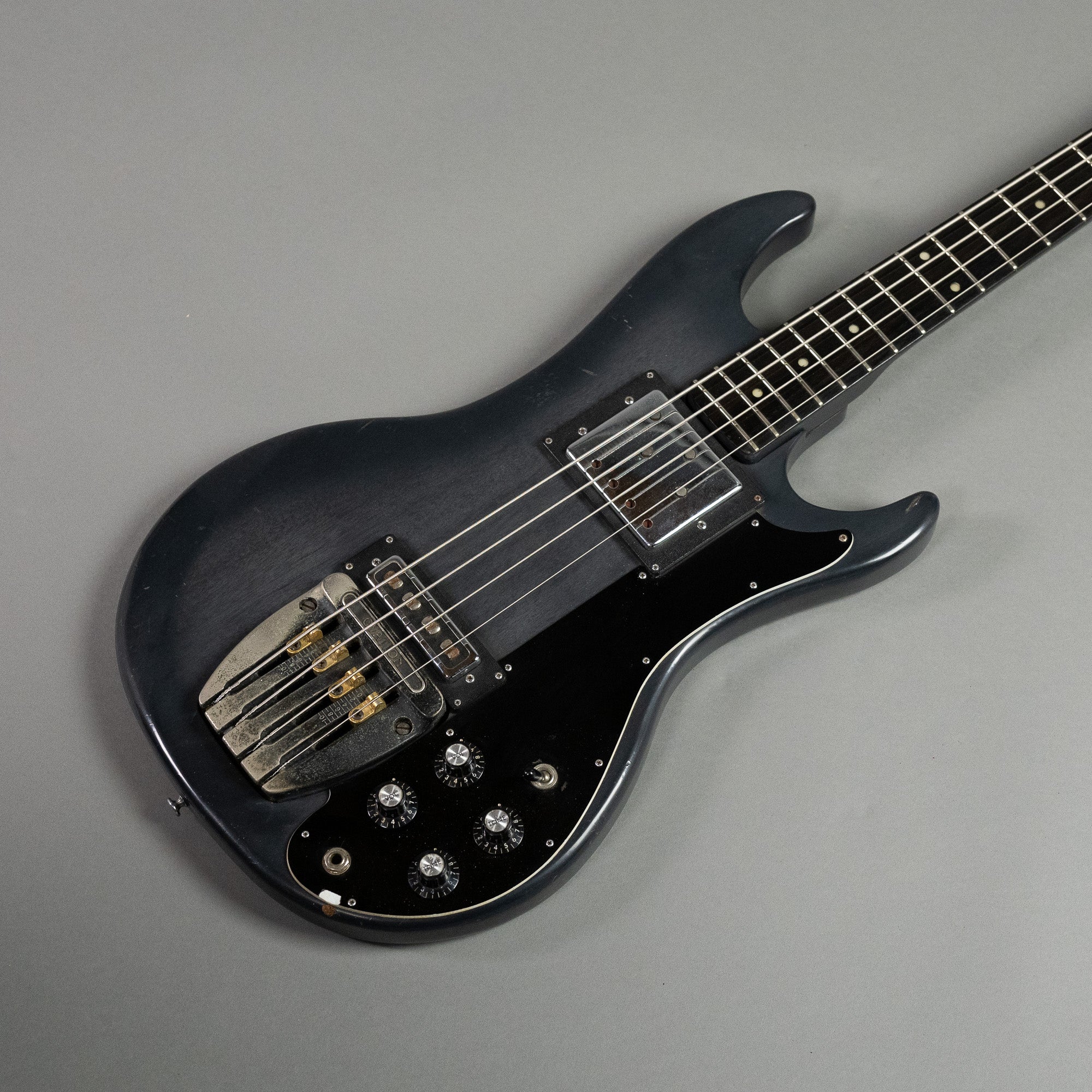 1979-1983 Ovation Magnum III Bass (USA, Charcoal, OHSC)