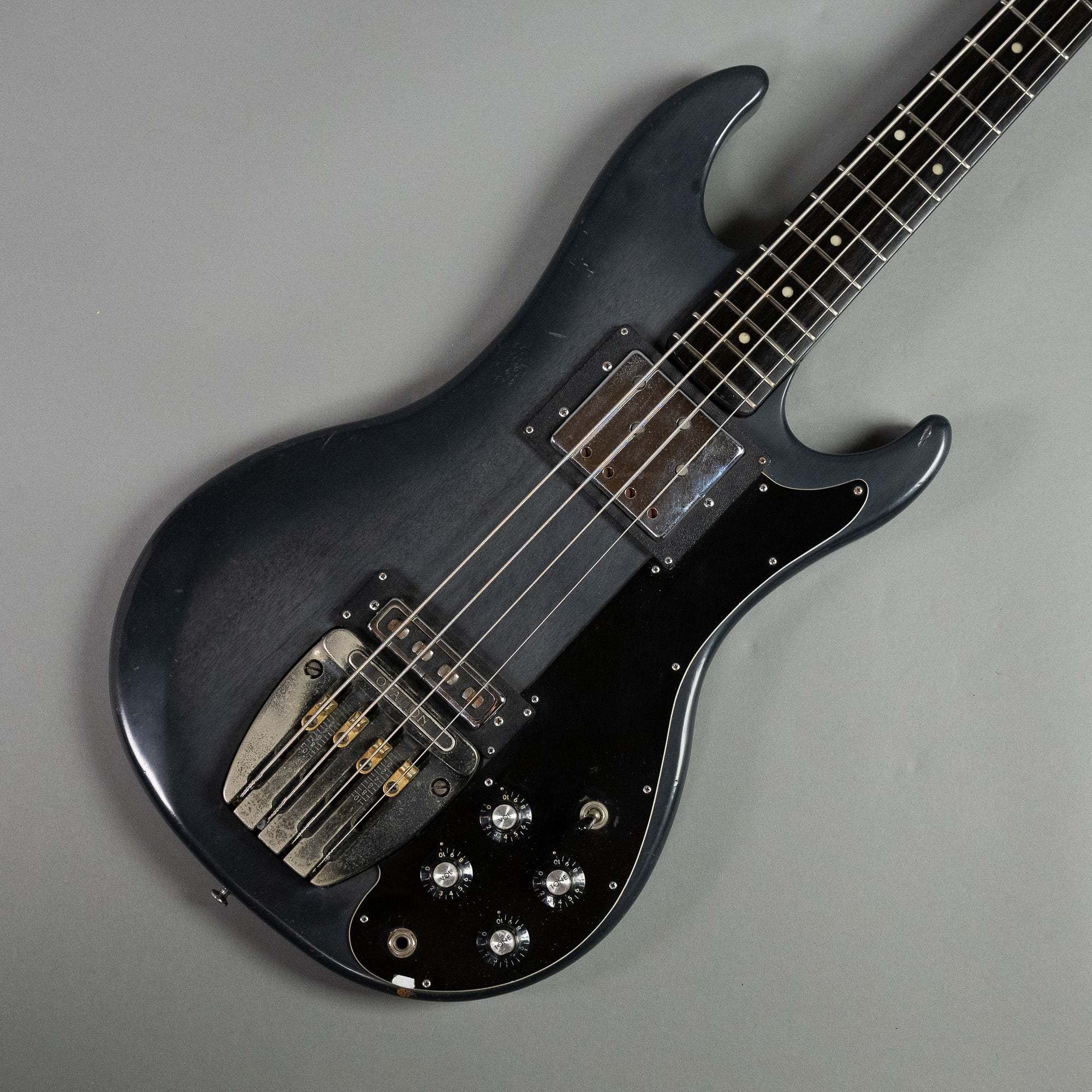 1979-1983 Ovation Magnum III Bass (USA, Charcoal, OHSC)