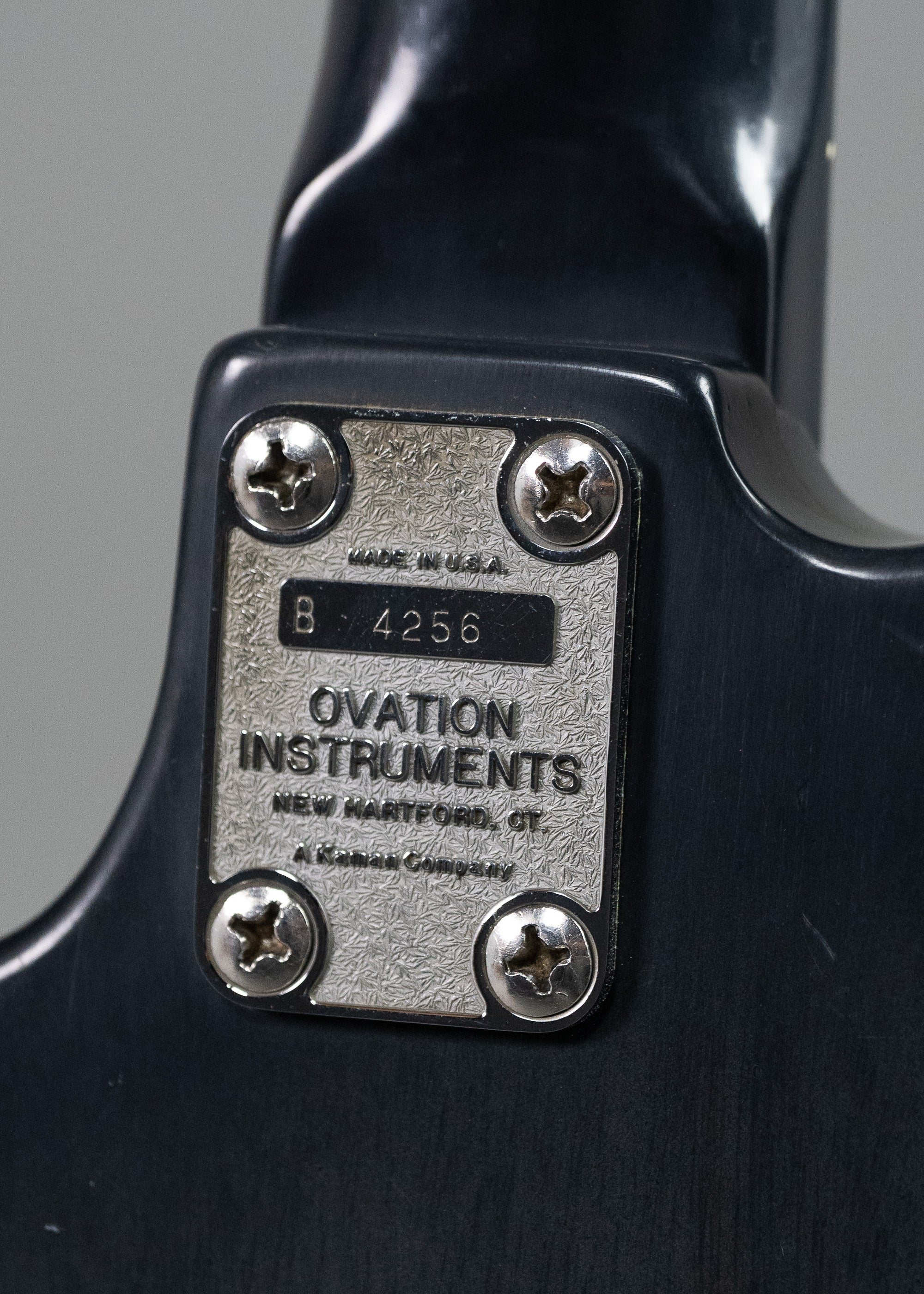 1979-1983 Ovation Magnum III Bass (USA, Charcoal, OHSC)