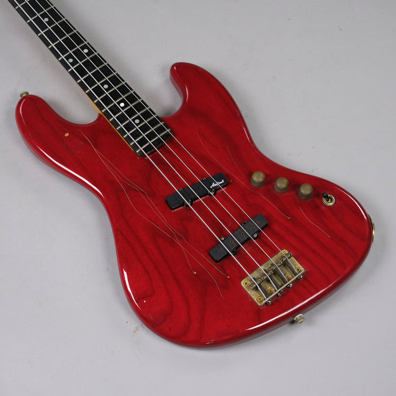 c1990s Moon JJ4 Jazz Bass (Japan, Red)