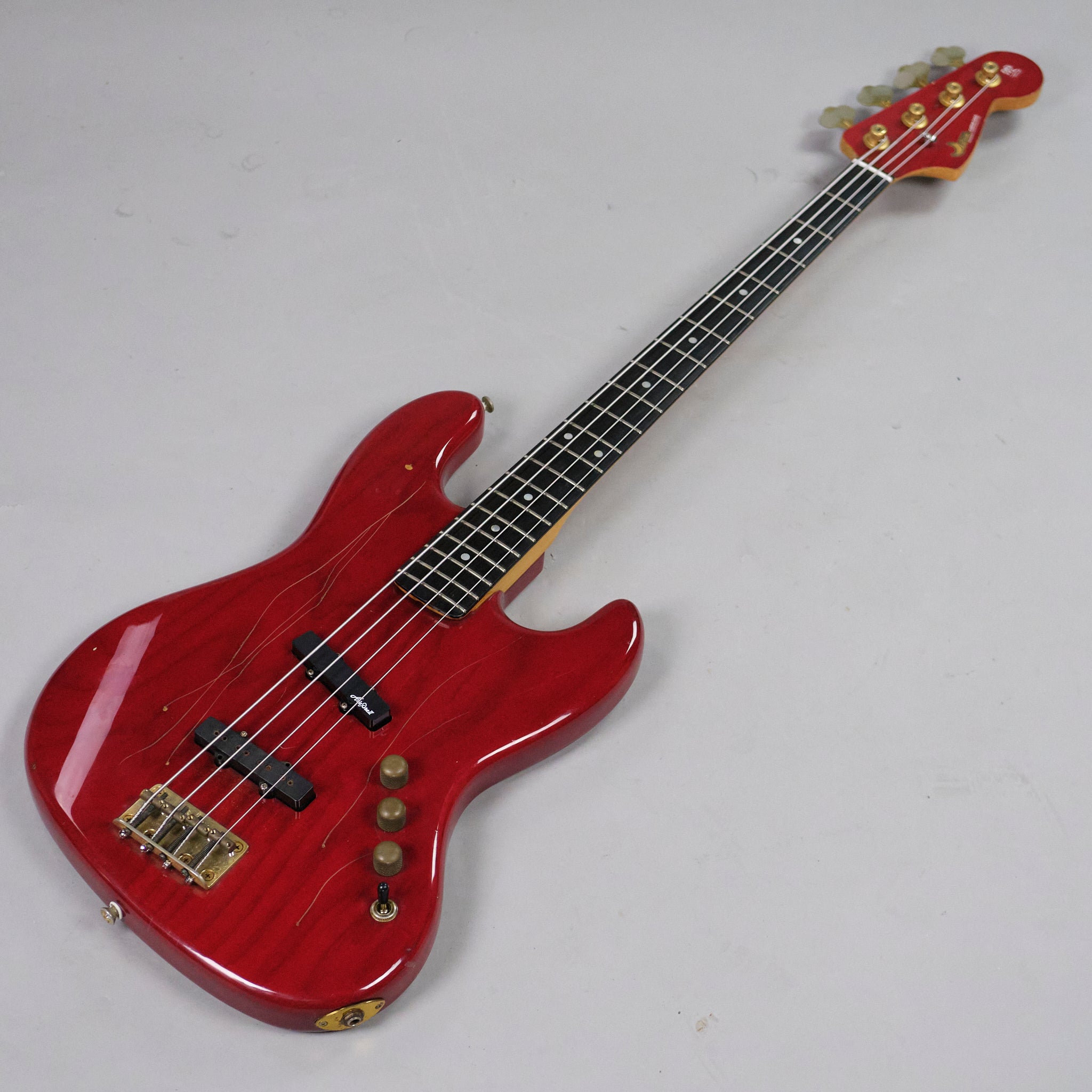 c1990s Moon JJ4 Jazz Bass (Japan, Red)