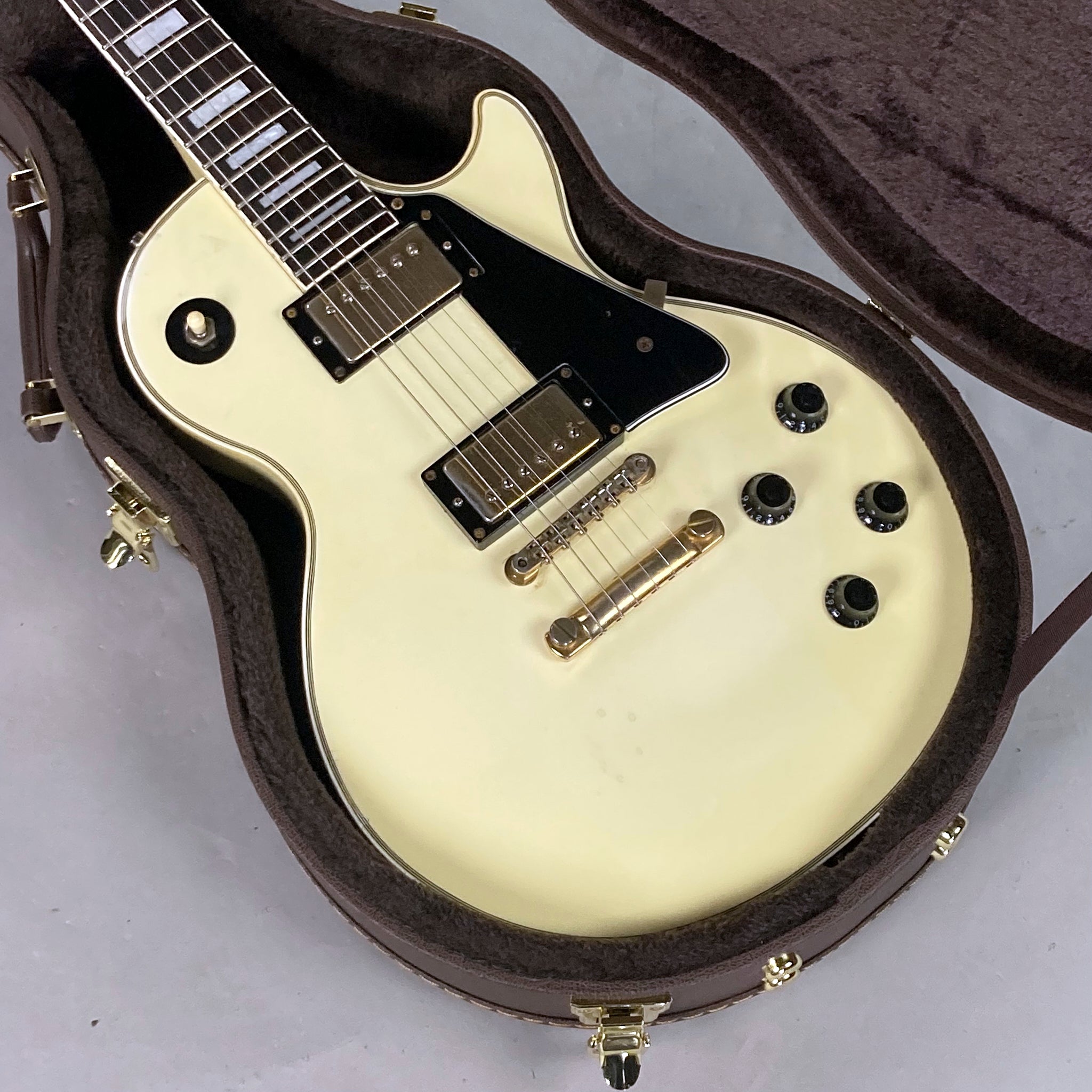 c1996 Epiphone Les Paul Custom Yamano Gakki (Japan, White, HSC)