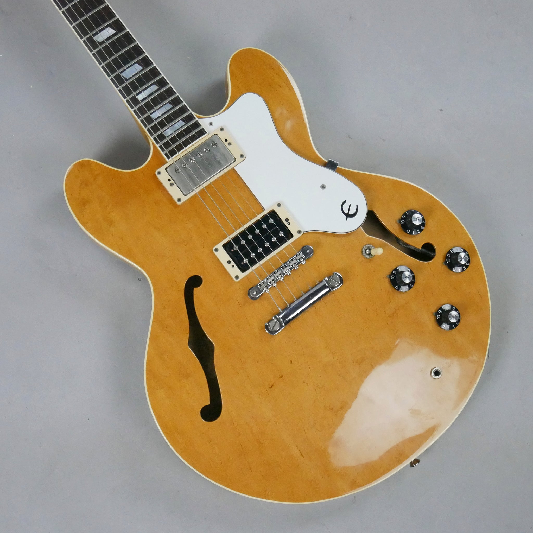 1984 Epiphone Riviera (Japan, Natural, OHSC)