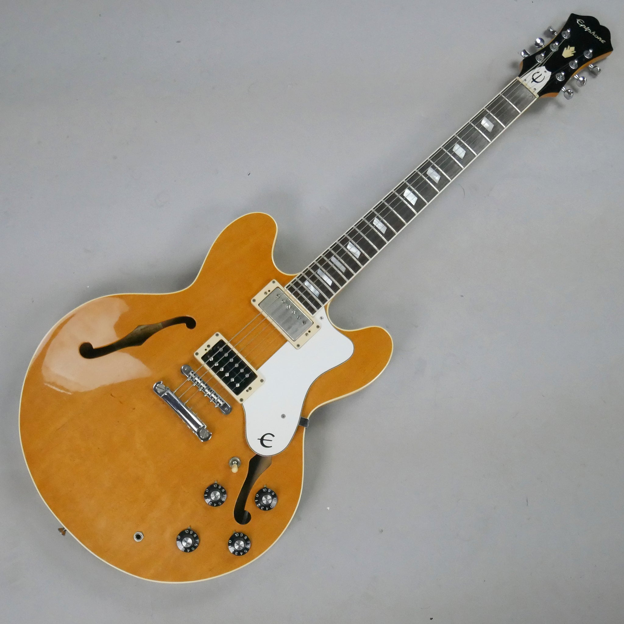 1984 Epiphone Riviera (Japan, Natural, OHSC)