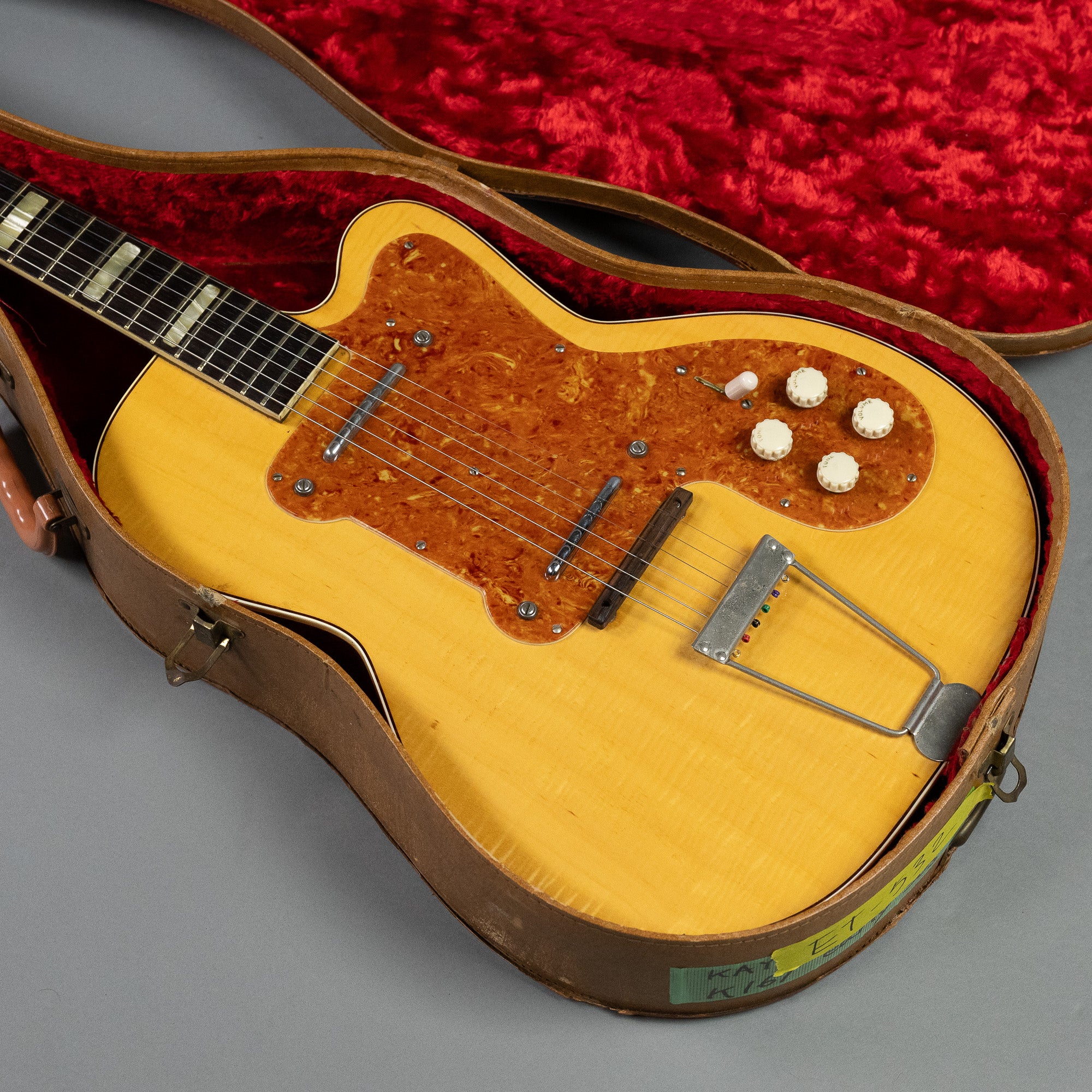 c1957 Kay K161 Thin Twin (USA, Natural, Pasteboard Case)