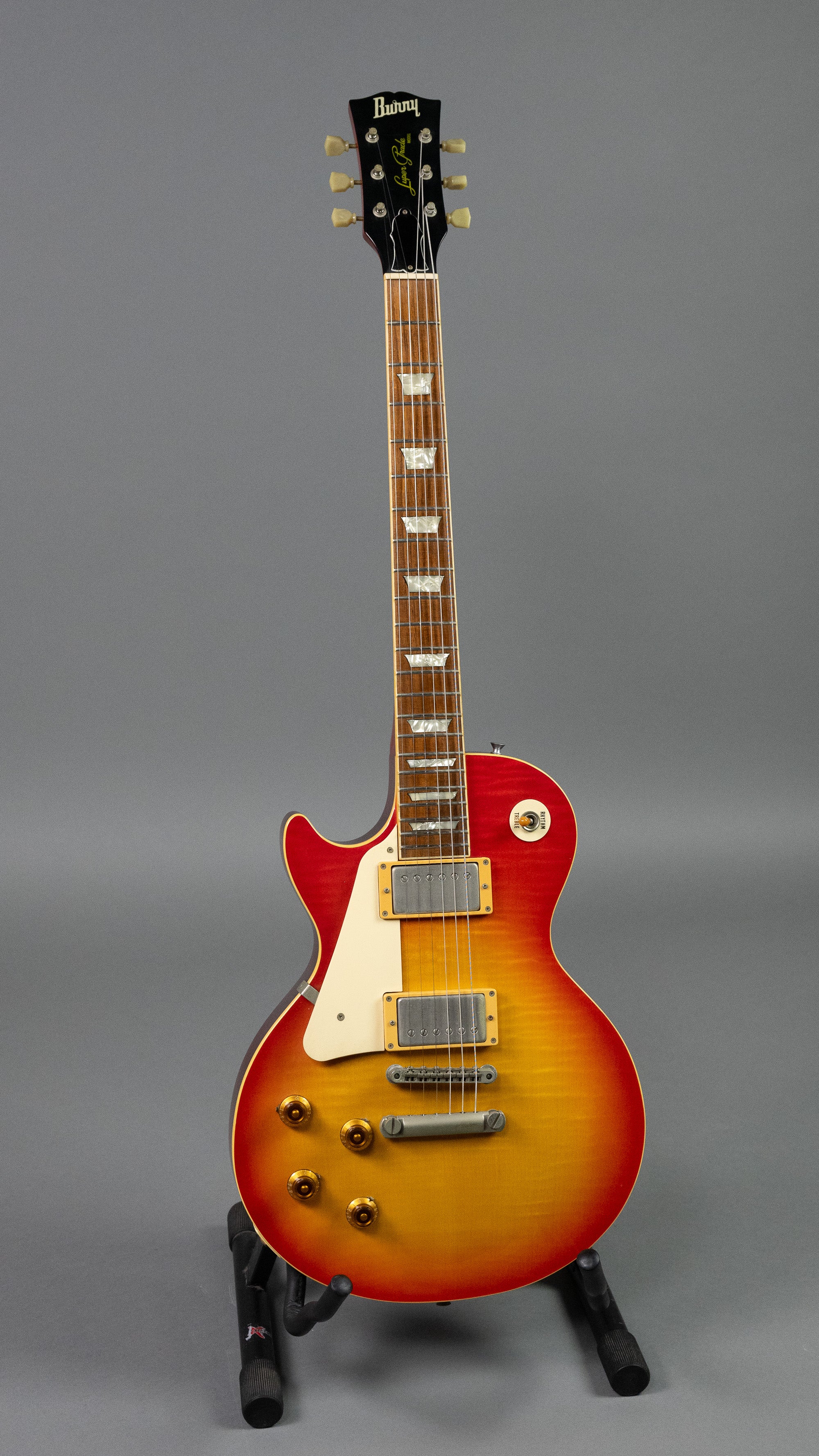 c1980s Burny Super Grade 'Les Paul' (Left Handed, Japan, Cherryburst)