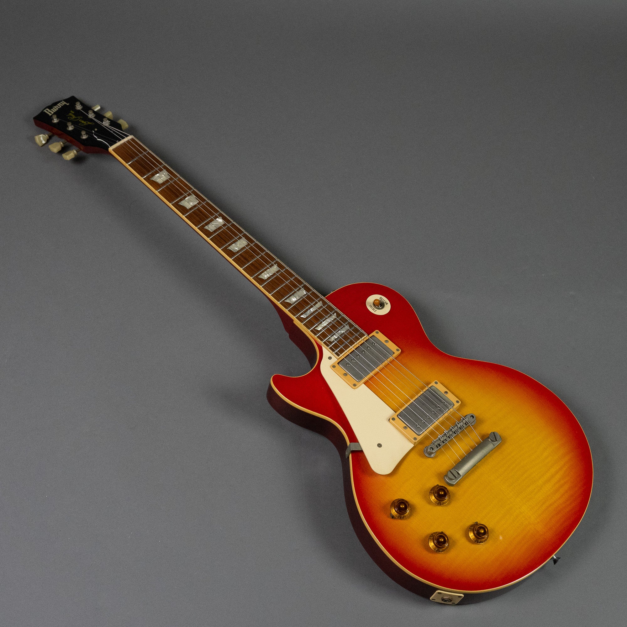 c1980s Burny Super Grade 'Les Paul' (Left Handed, Japan, Cherryburst)