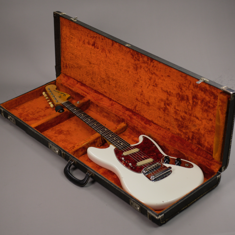 1965 Fender Mustang (USA, L Series, Refin Olympic White, OHSC)