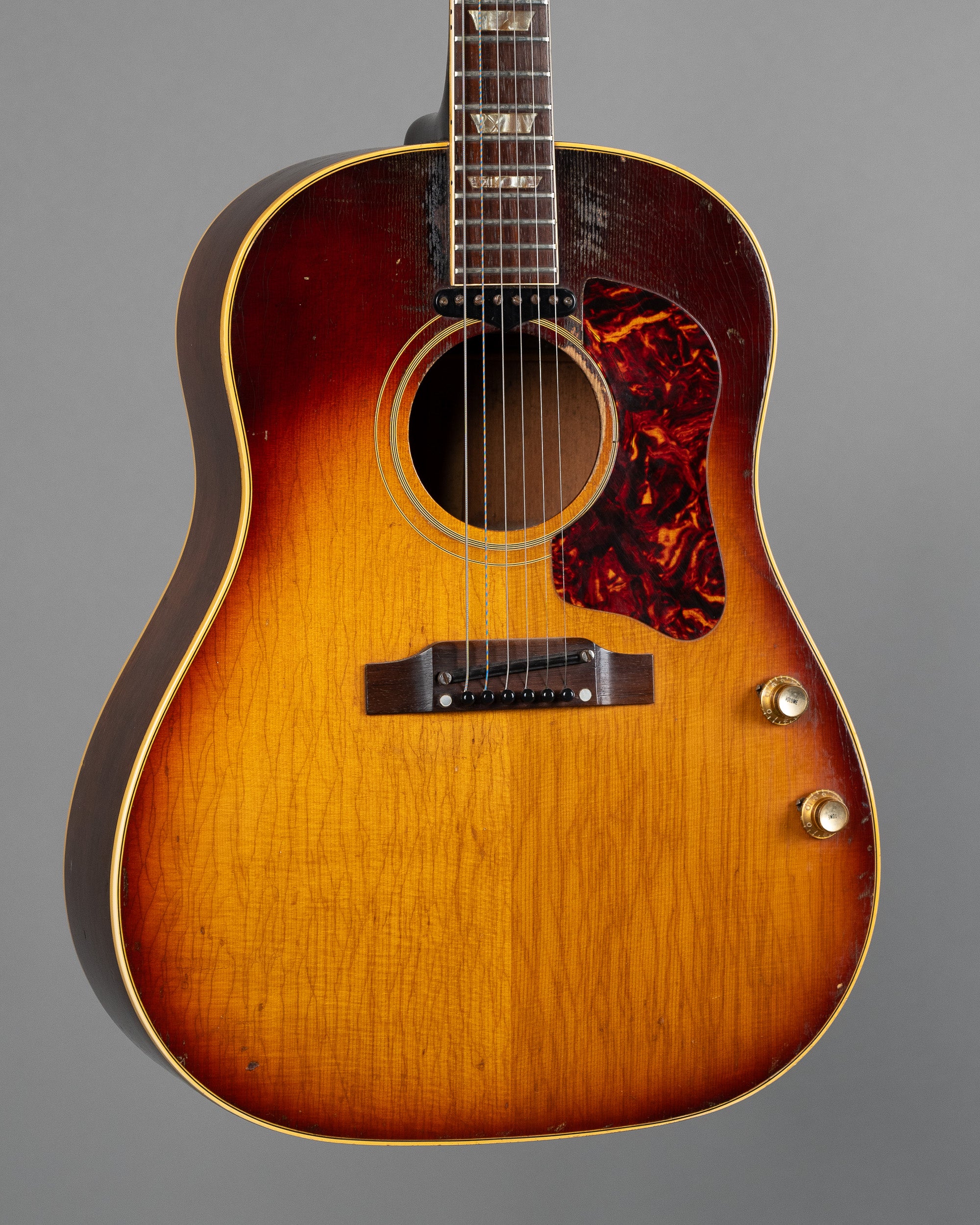 1964 Gibson J-160E (USA, Sunburst, Pickup, HSC)