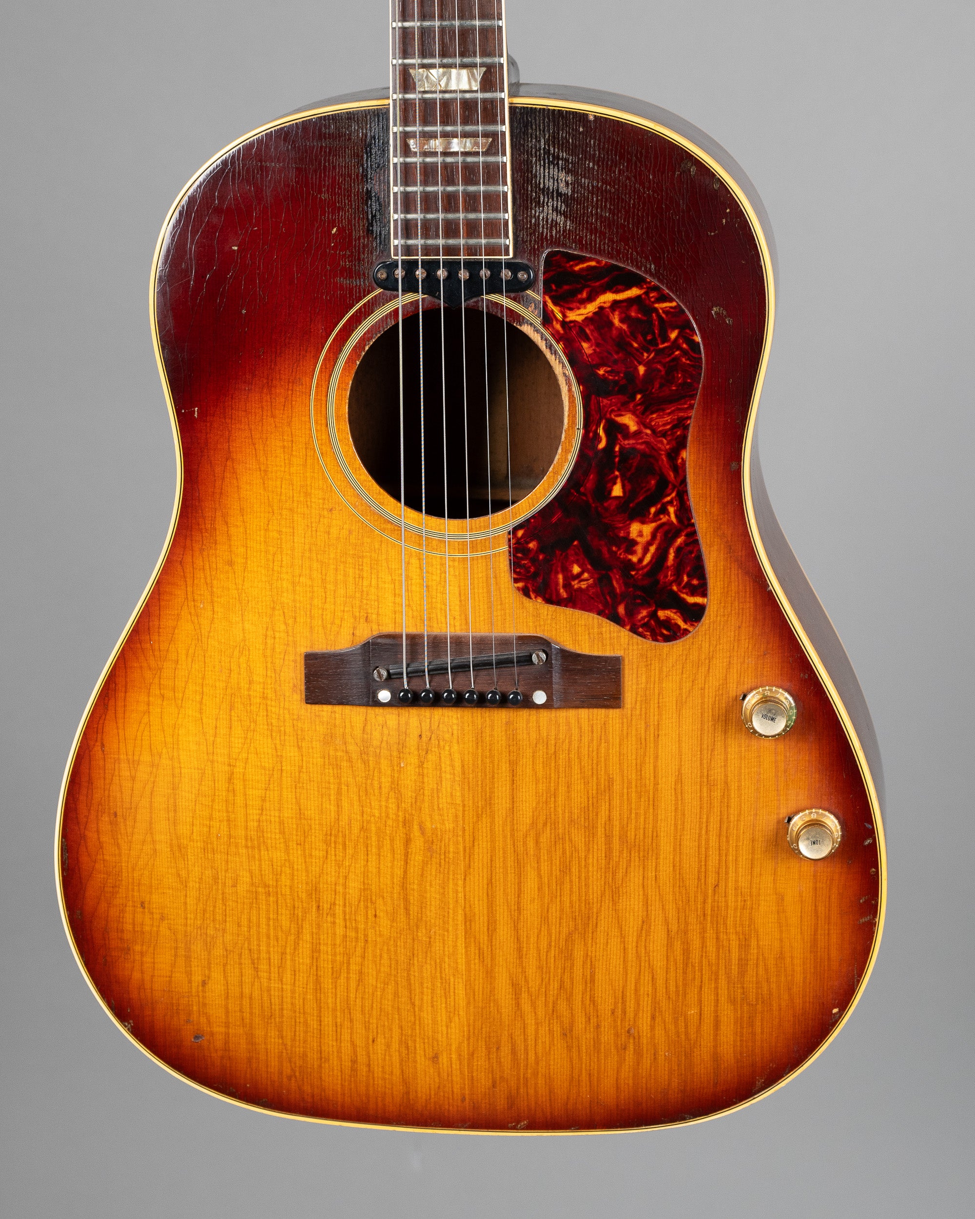 1964 Gibson J-160E (USA, Sunburst, Pickup, HSC)