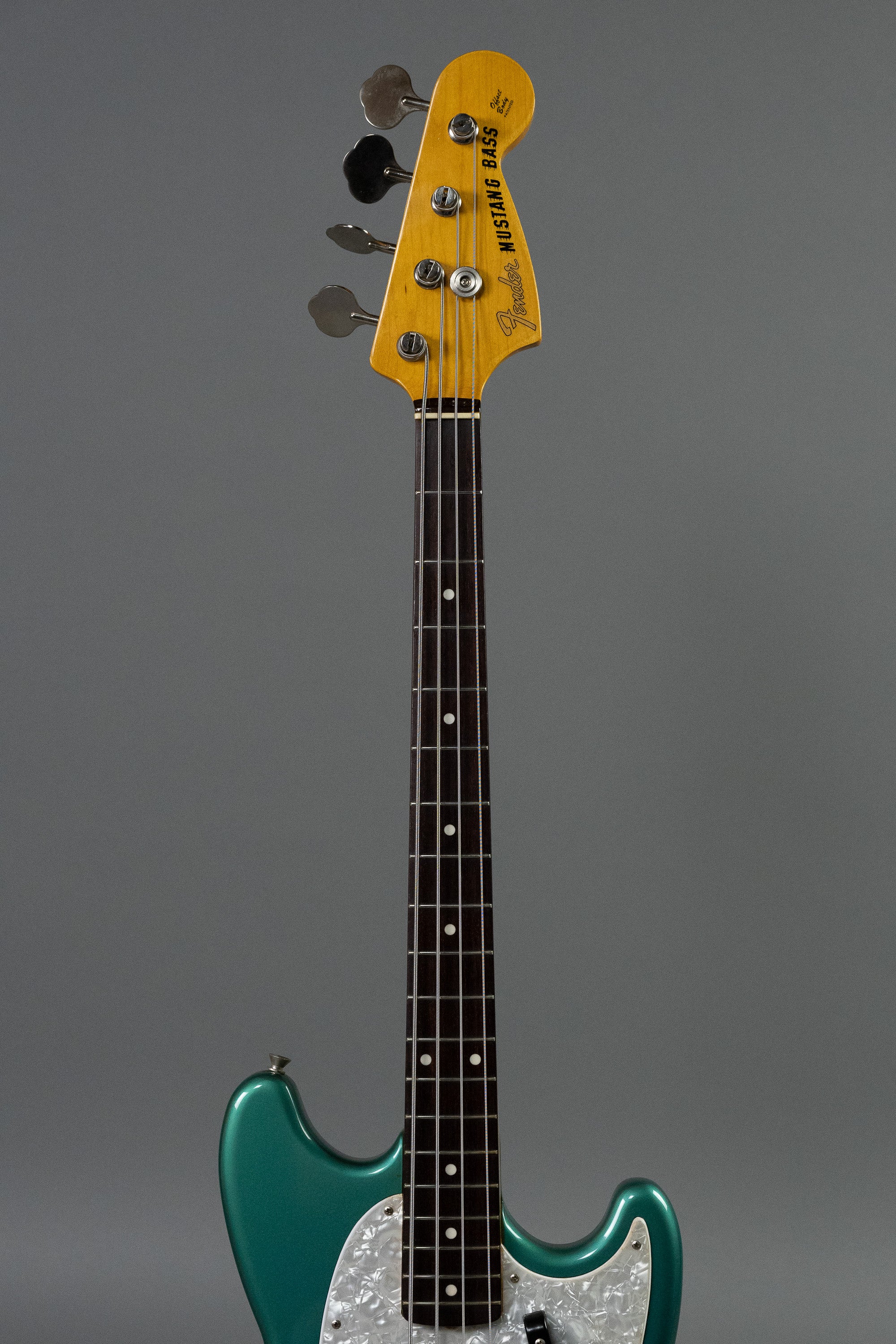 2002 Fender Mustang Bass (Japan, Ocean Turquoise, Comp Stripe)