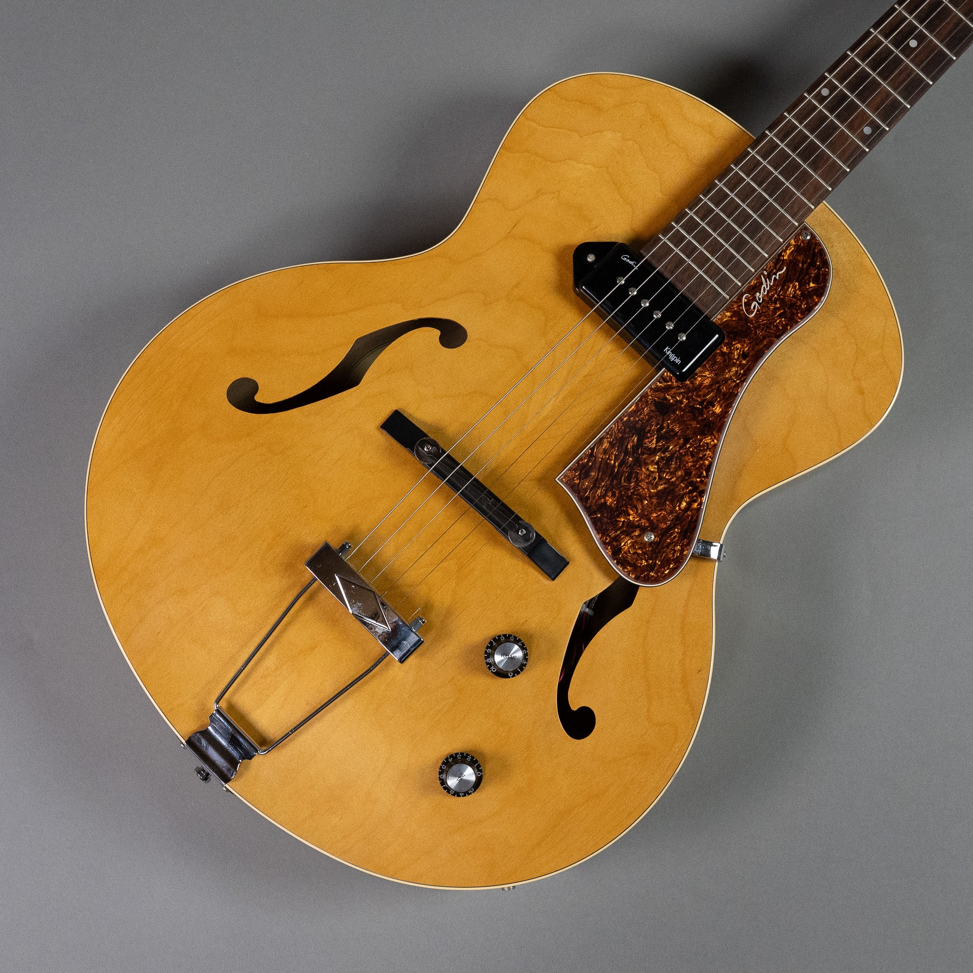 c2010s Godin 5th Avenue Kingpin P90 (Canada, Natural, OHSC)