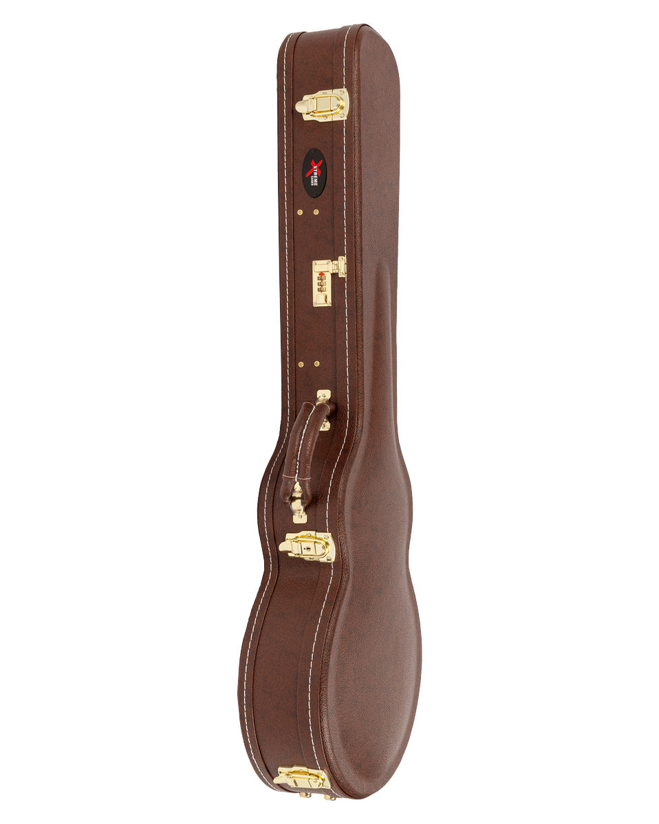Xtreme XC847 Heavy Duty Les Paul Shaped Guitar Hard Case | Traditional Brown