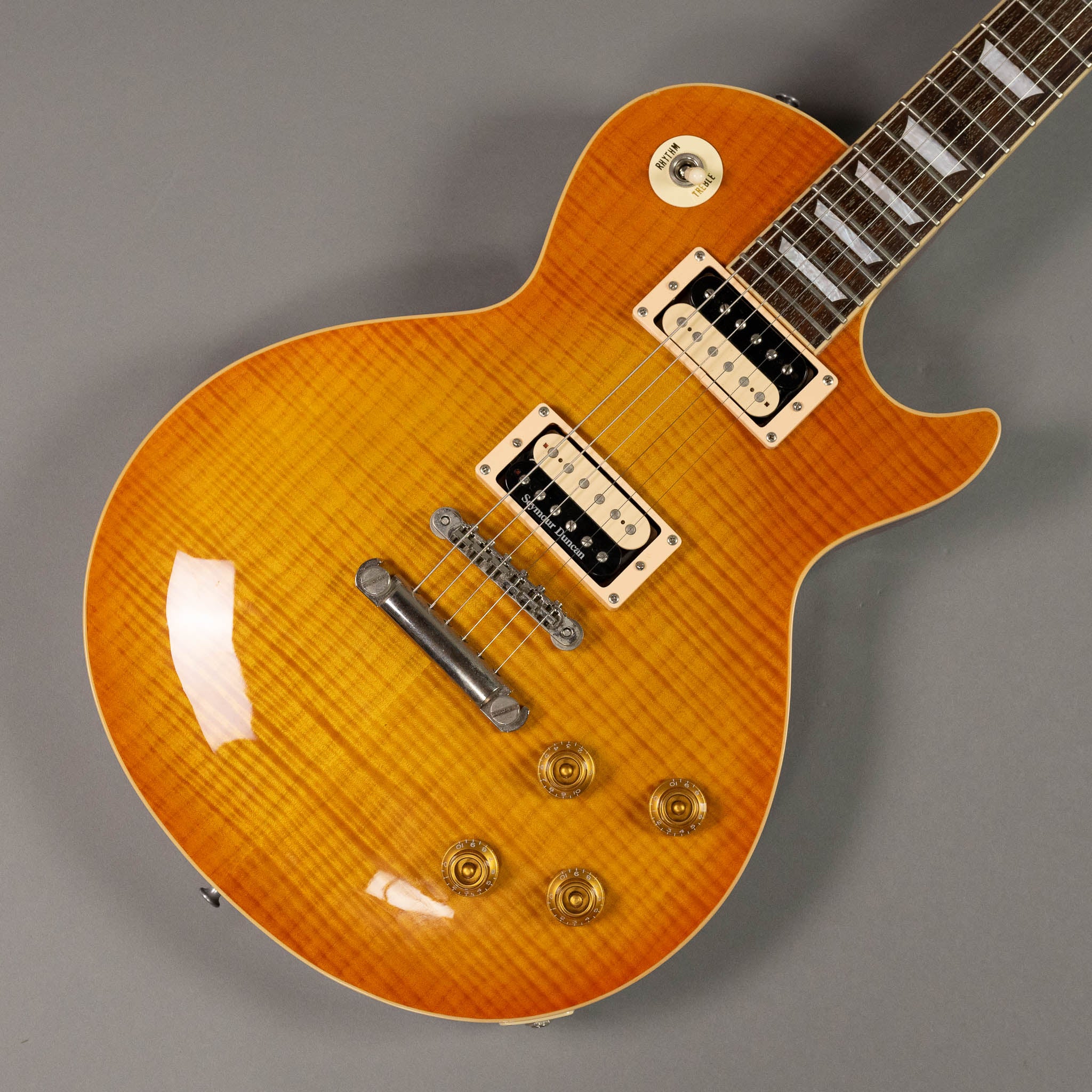 c2003 Edwards (by ESP) E LP-85SD VHB/R 'Les Paul' (Japan, Honeyburst, Gig Bag)