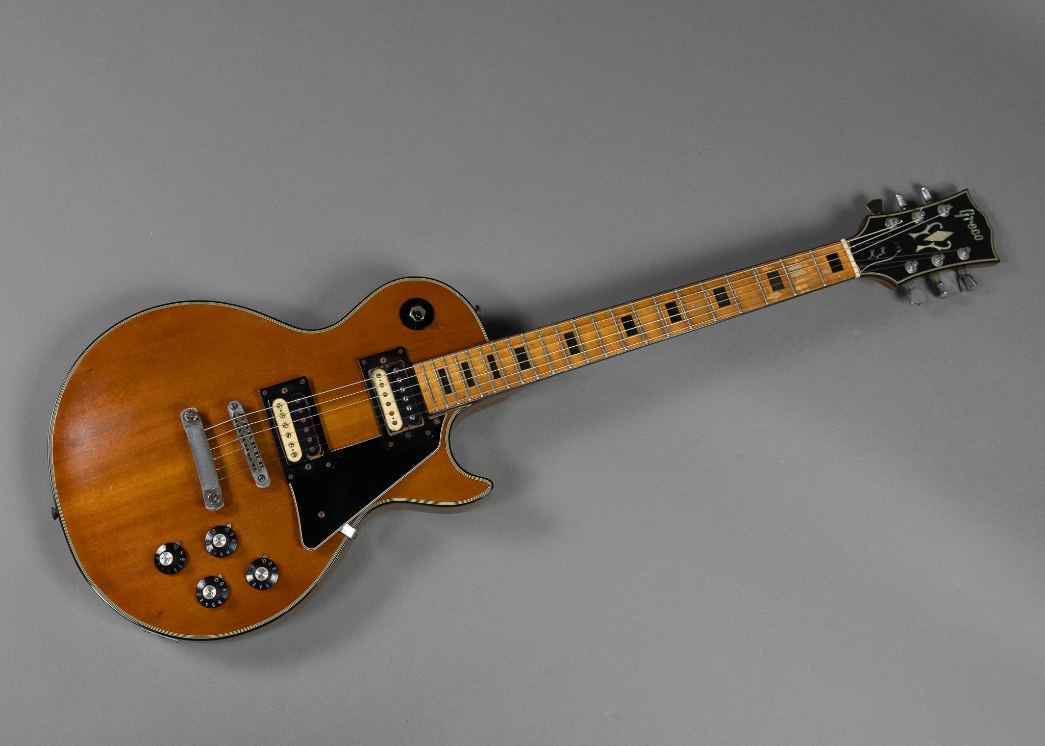 ギター Greco Les paul custum 1974 Greco EG-650B Les Paul Custom Black (w/ Gig Bag) – Deep