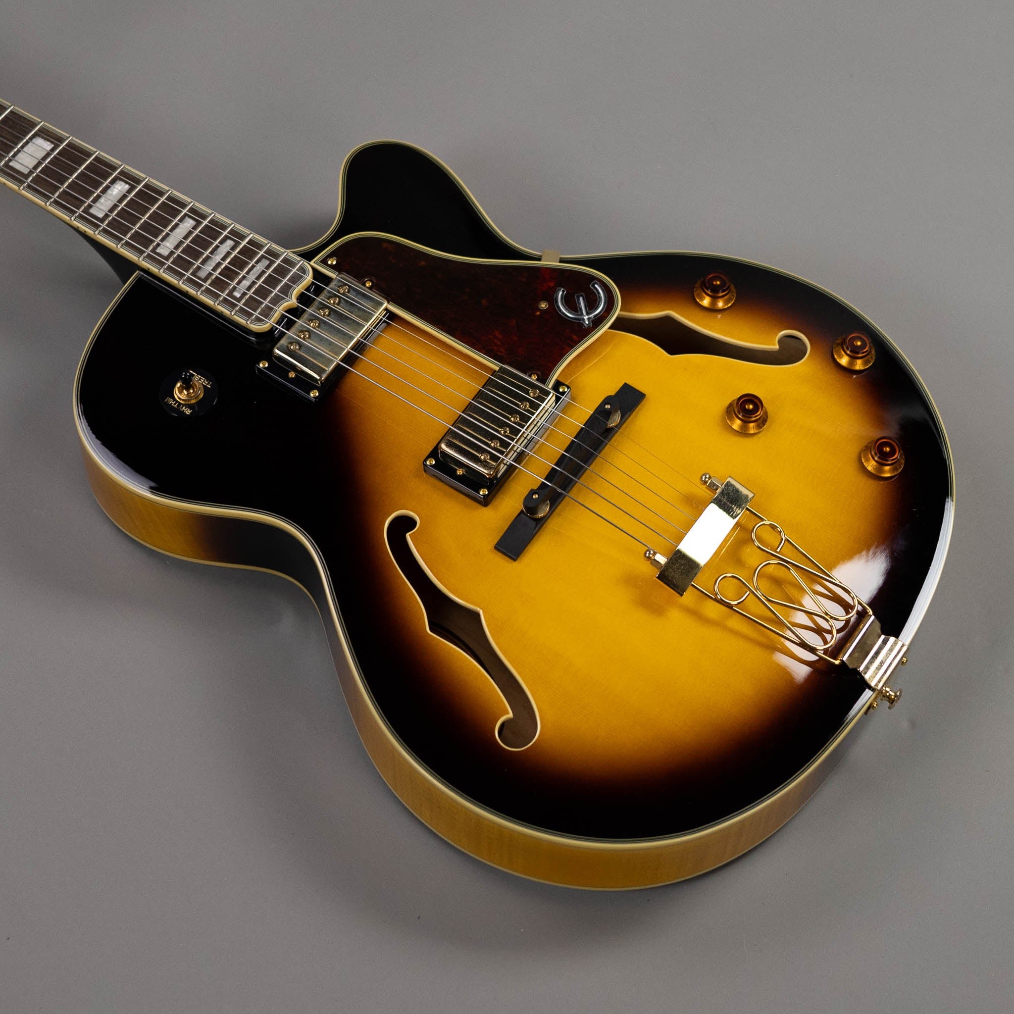 2014 Epiphone Joe Pass Emperor II (Korea, Vintage Sunburst, OHSC)