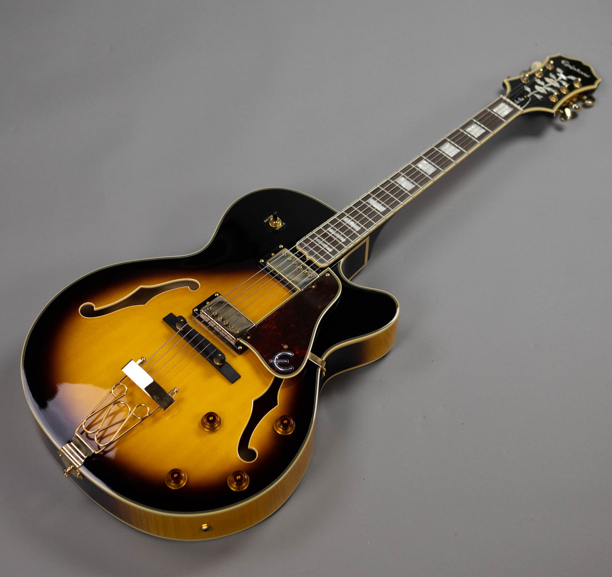 2014 Epiphone Joe Pass Emperor II (Korea, Vintage Sunburst, OHSC)