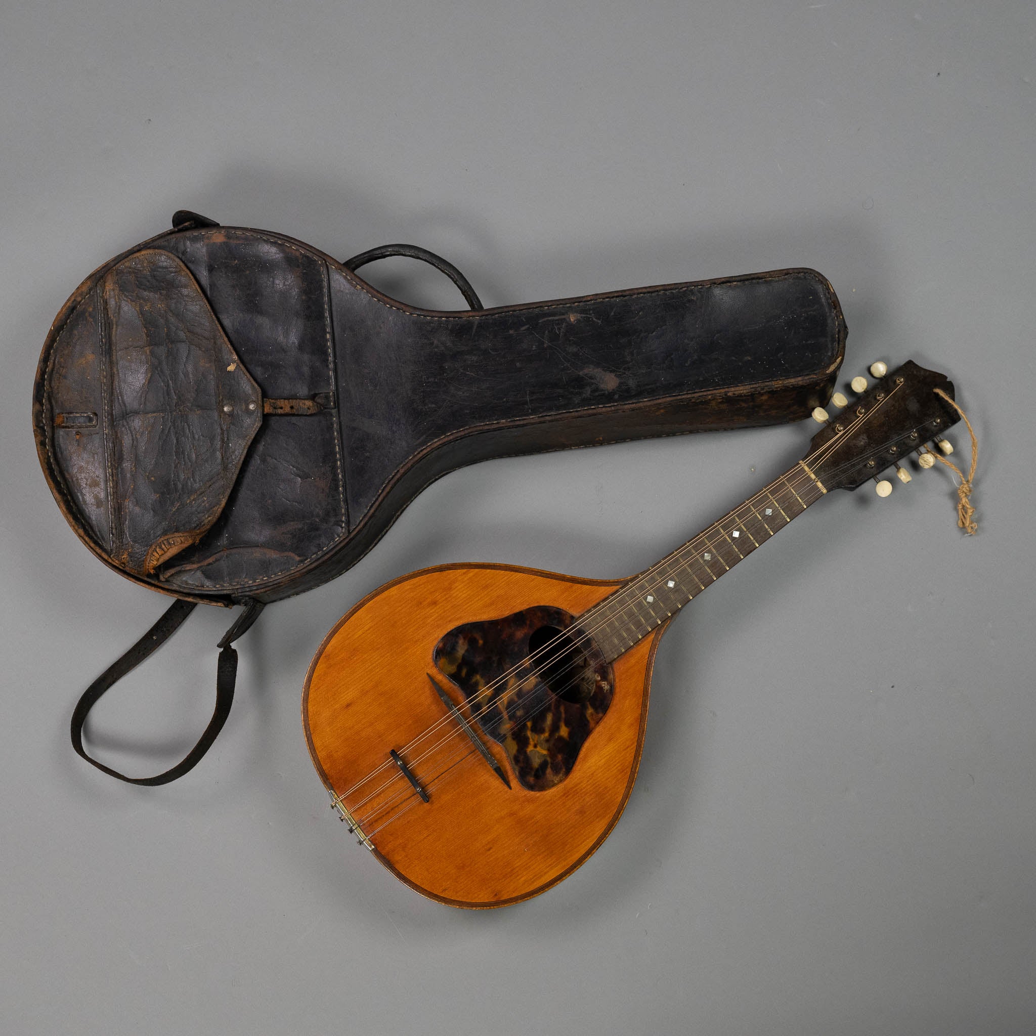 c1930s Mystery Irish Folk Mandolin (Ireland,  Leather Case)