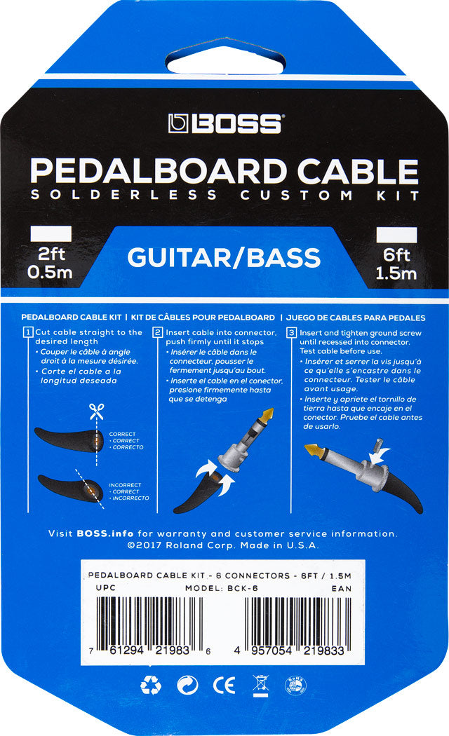 Boss 6ft Pedalboard Cable Kit BCK-6