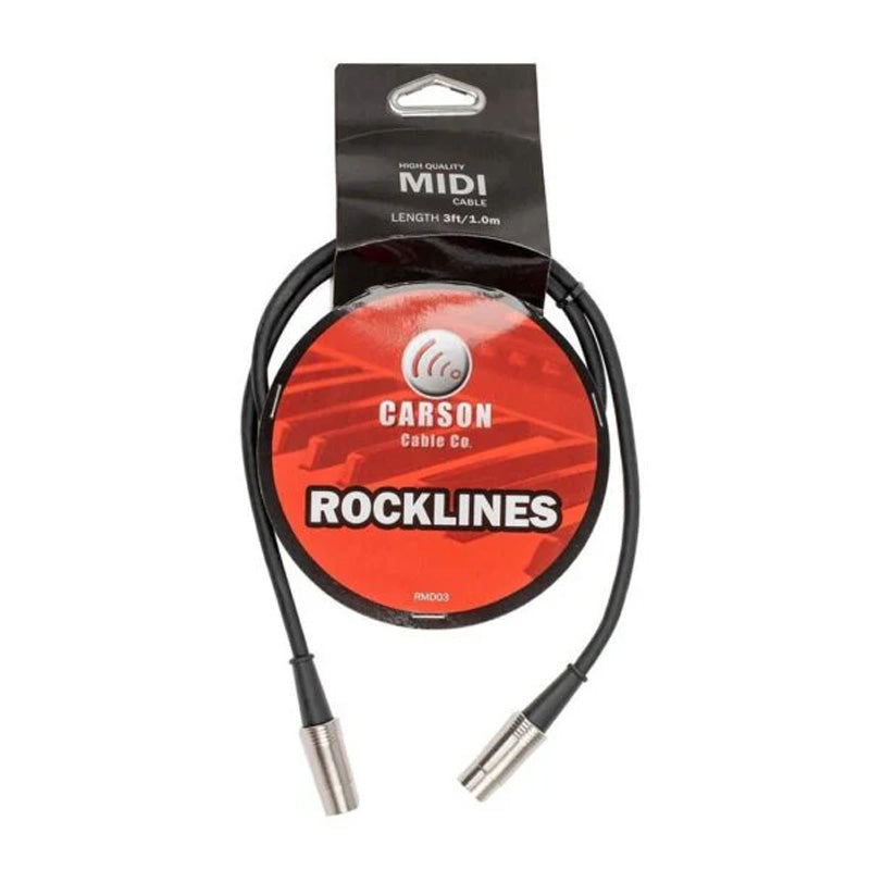 Carson Rocklines 3' Midi Cable (RMD03)