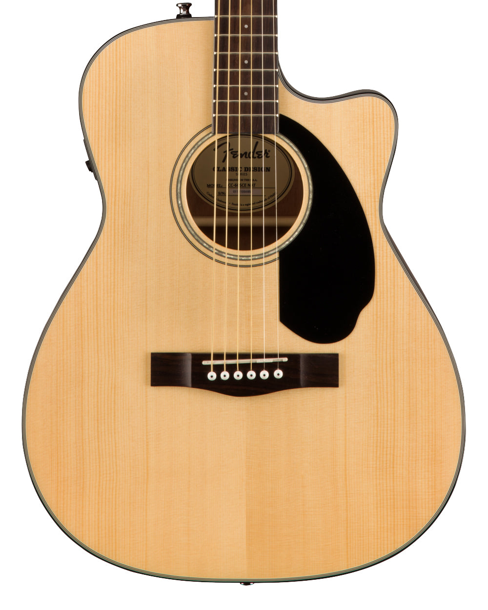 Fender CC60-SCE Concert Acoustic Guitar (Natural, Walnut Fingerboard)