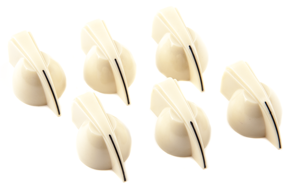 Fender Chicken Head Amplifier Knobs, (6), Cream