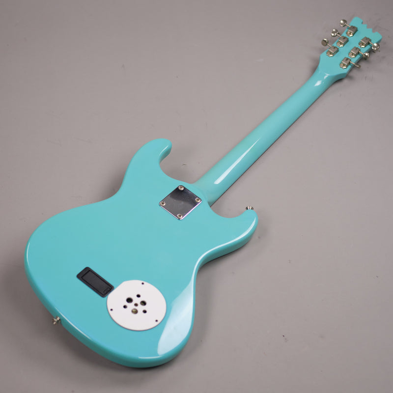 c1990s Mosrite Mini (Japan, Turquoise, Built In Amp)