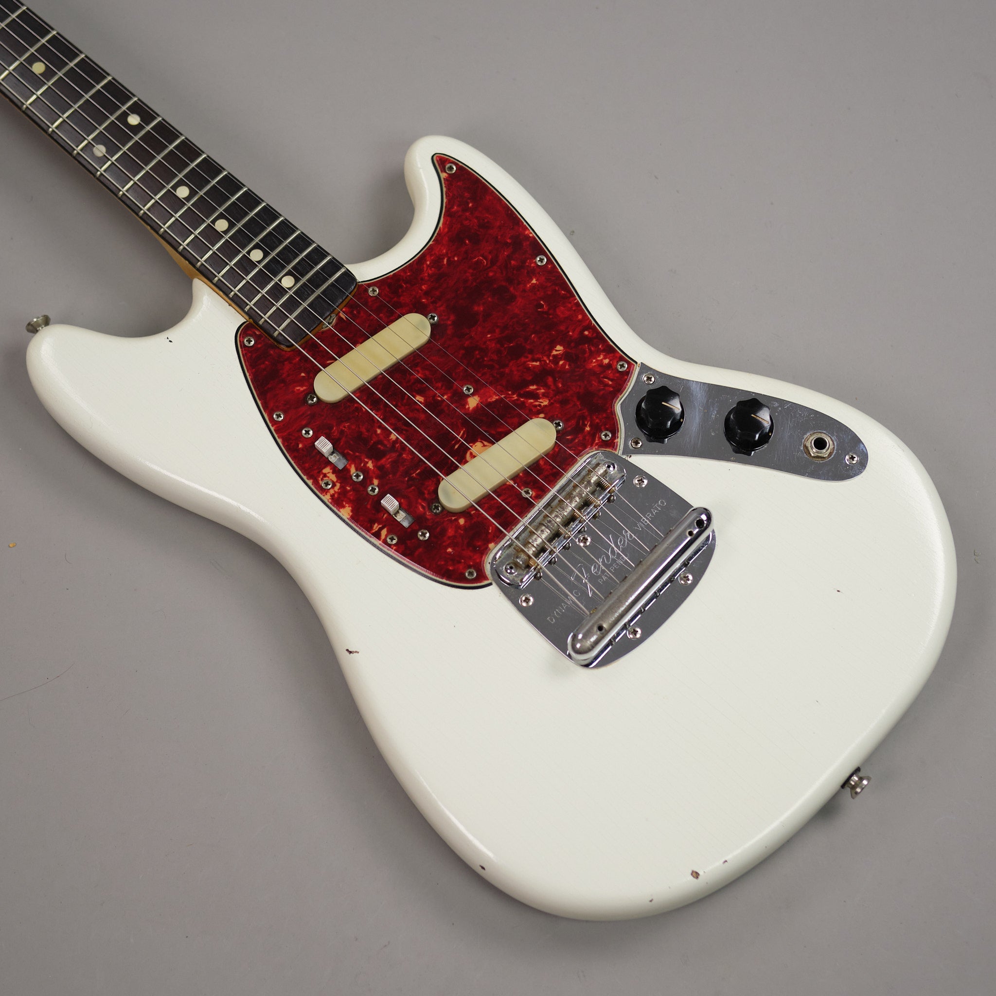 1965 Fender Mustang (USA, L Series, Refin Olympic White, OHSC)