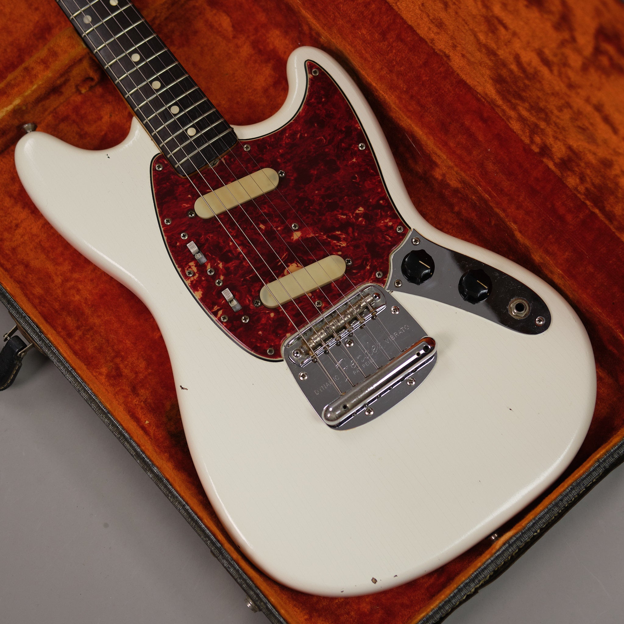 1965 Fender Mustang (USA, L Series, Refin Olympic White, OHSC)