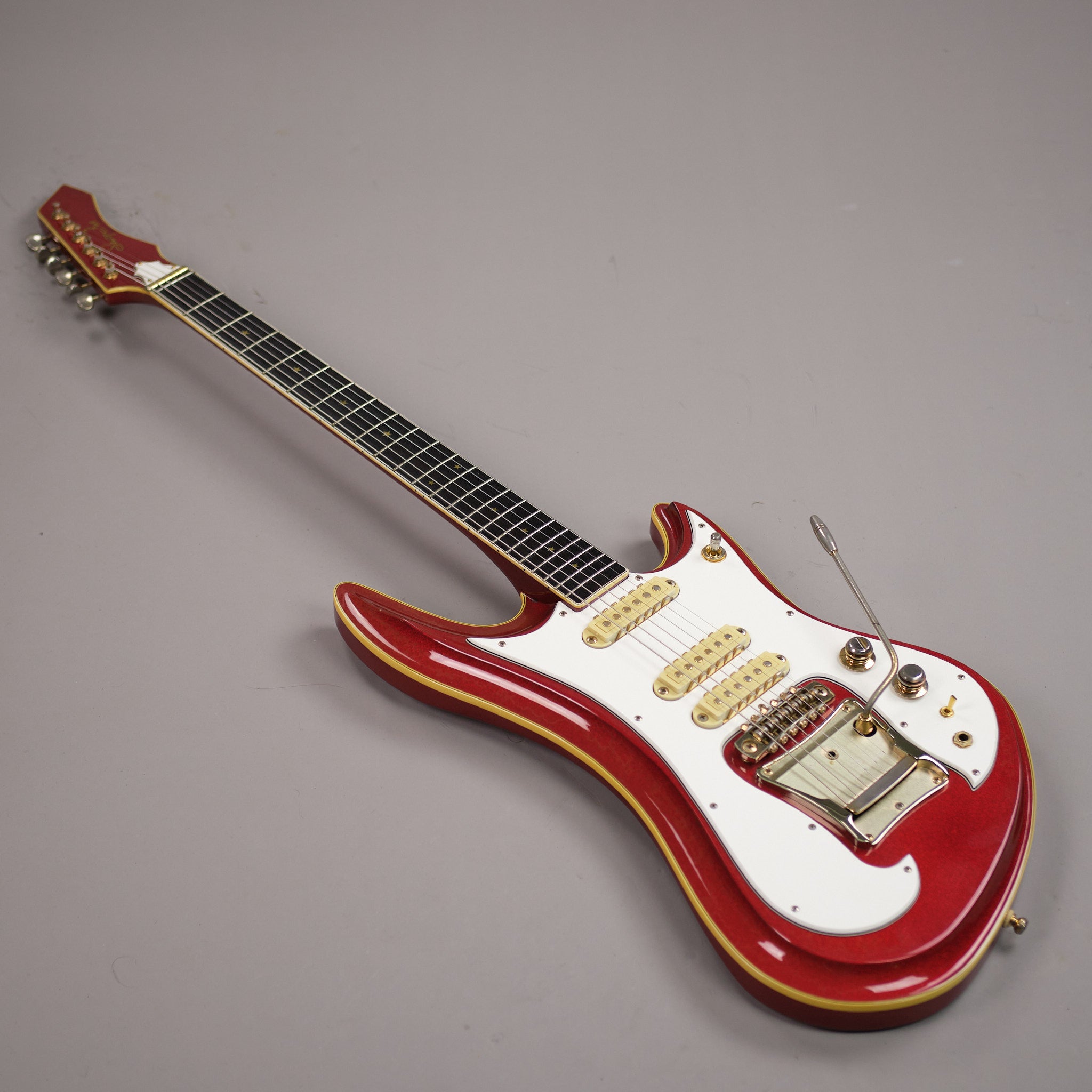 c1980s Guyatone LG-1200 Sharp 5 (Japan, Candy Apple Red Sparkle, OHSC)