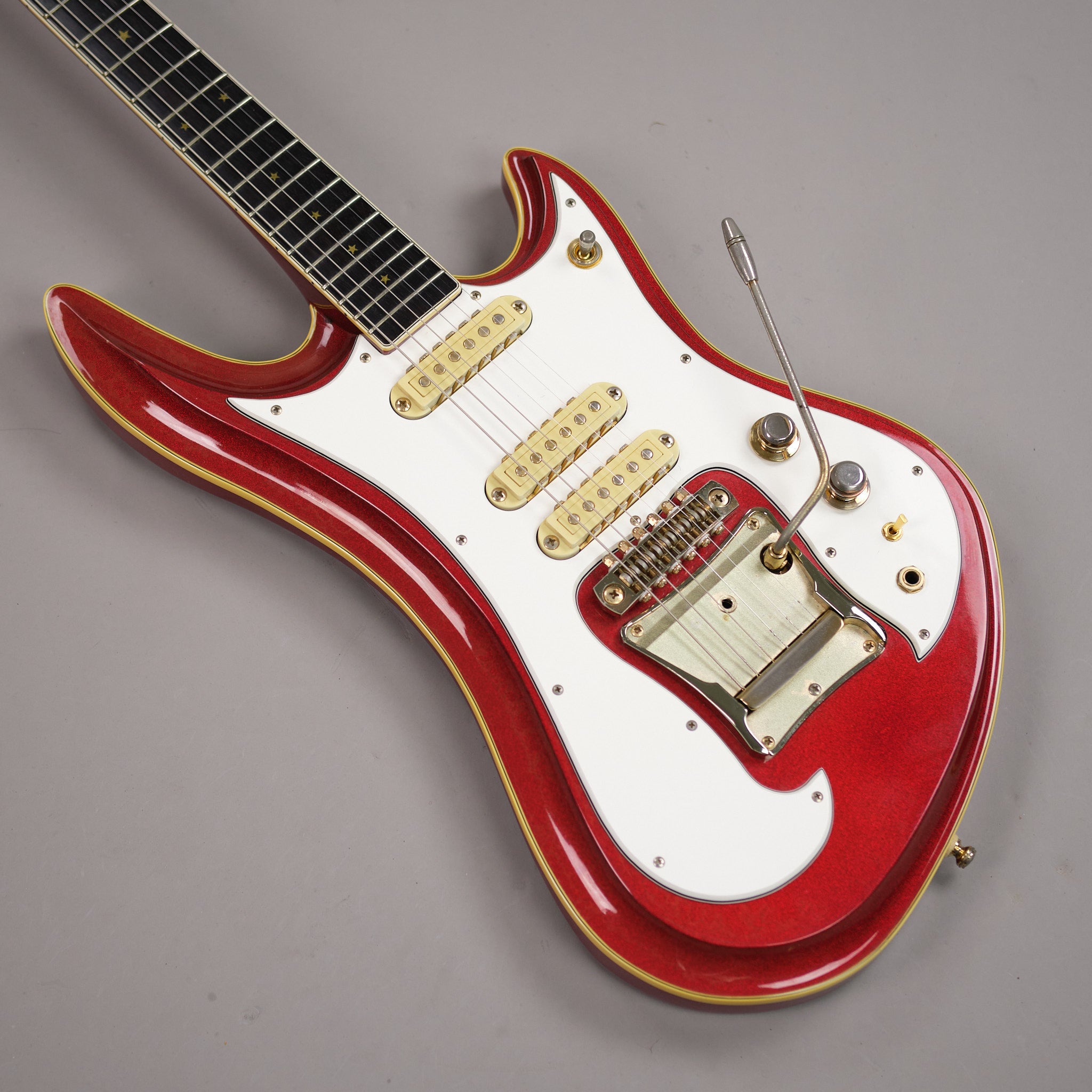 c1980s Guyatone LG-1200 Sharp 5 (Japan, Candy Apple Red Sparkle, OHSC)