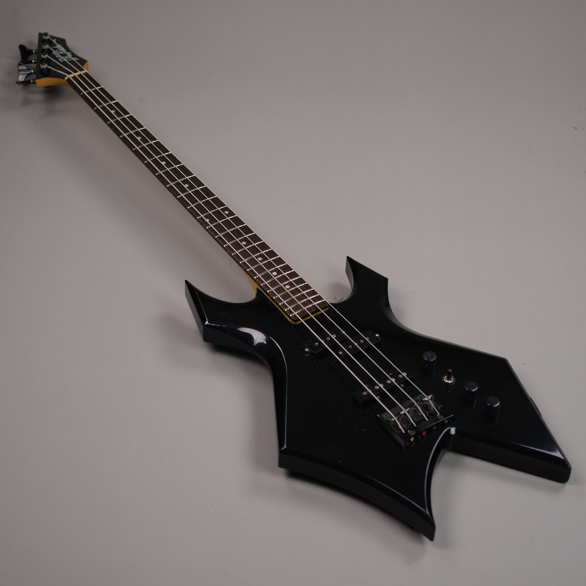 c1990s BC Rich WB-857 Warlock Bass (Japan, Black)