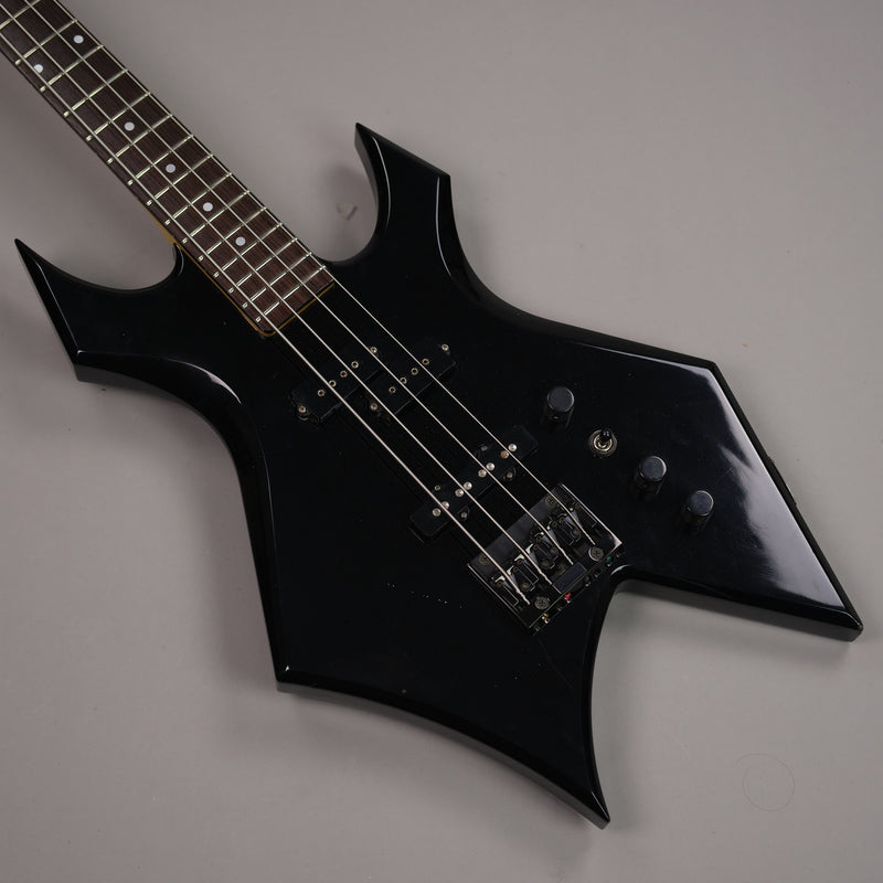 c1990s BC Rich WB-857 Warlock Bass (Japan, Black)