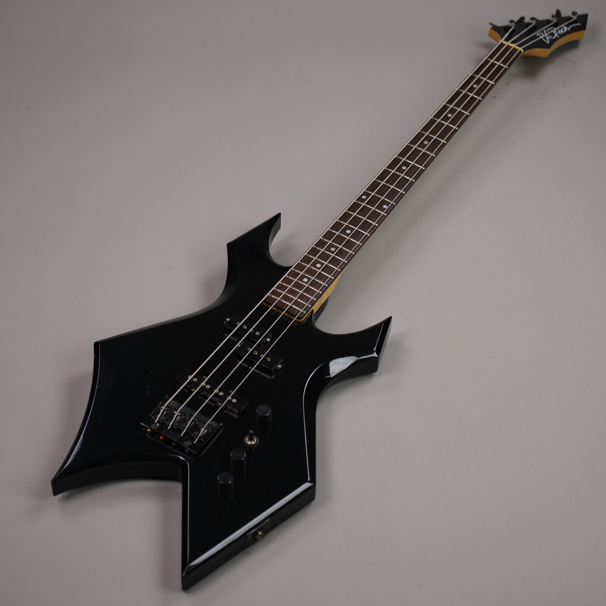 c1990s BC Rich WB-857 Warlock Bass (Japan, Black)