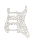 Fender Pickguard, Stratocaster H/S/S (11-Hole Mount, Aged White Moto, 4-Ply)