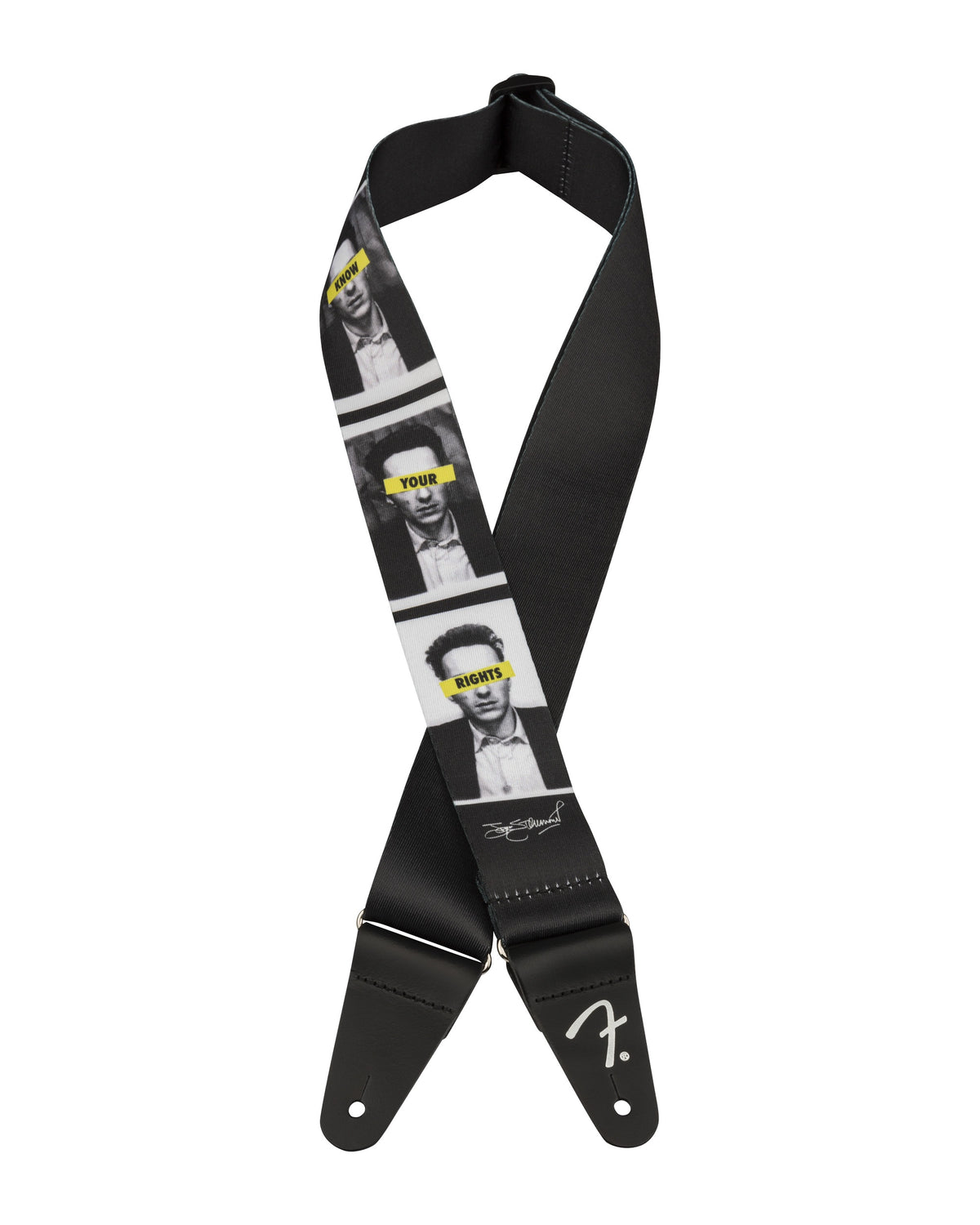 Joe Strummer Know Your Rights Strap (Black/White, 2inch)