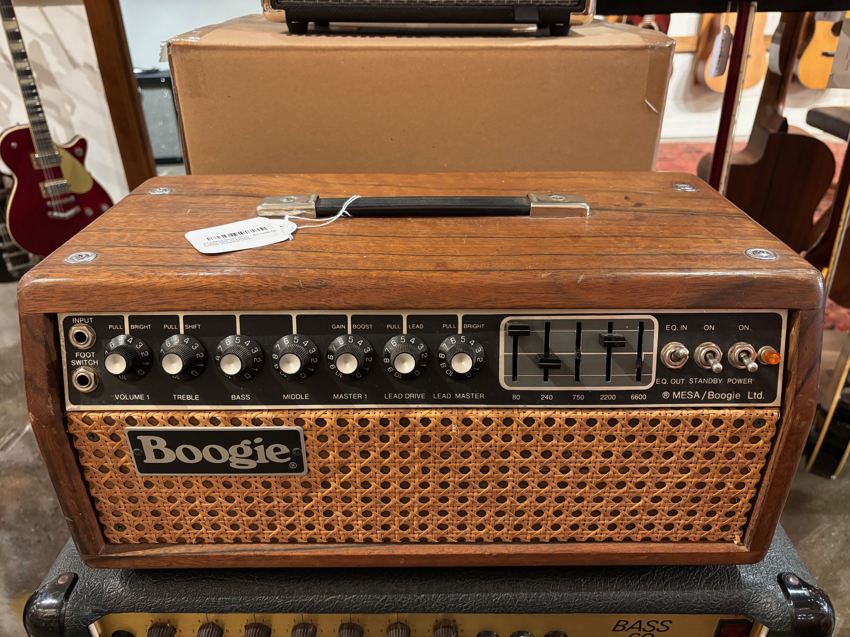 1979 Mesa Boogie MK II A Head (USA, Koa Wood Cabinet, Roadcase,110V)