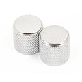 Pure Vintage '60s Telecaster Knurled Knobs, (2), Chrome/Aluminum