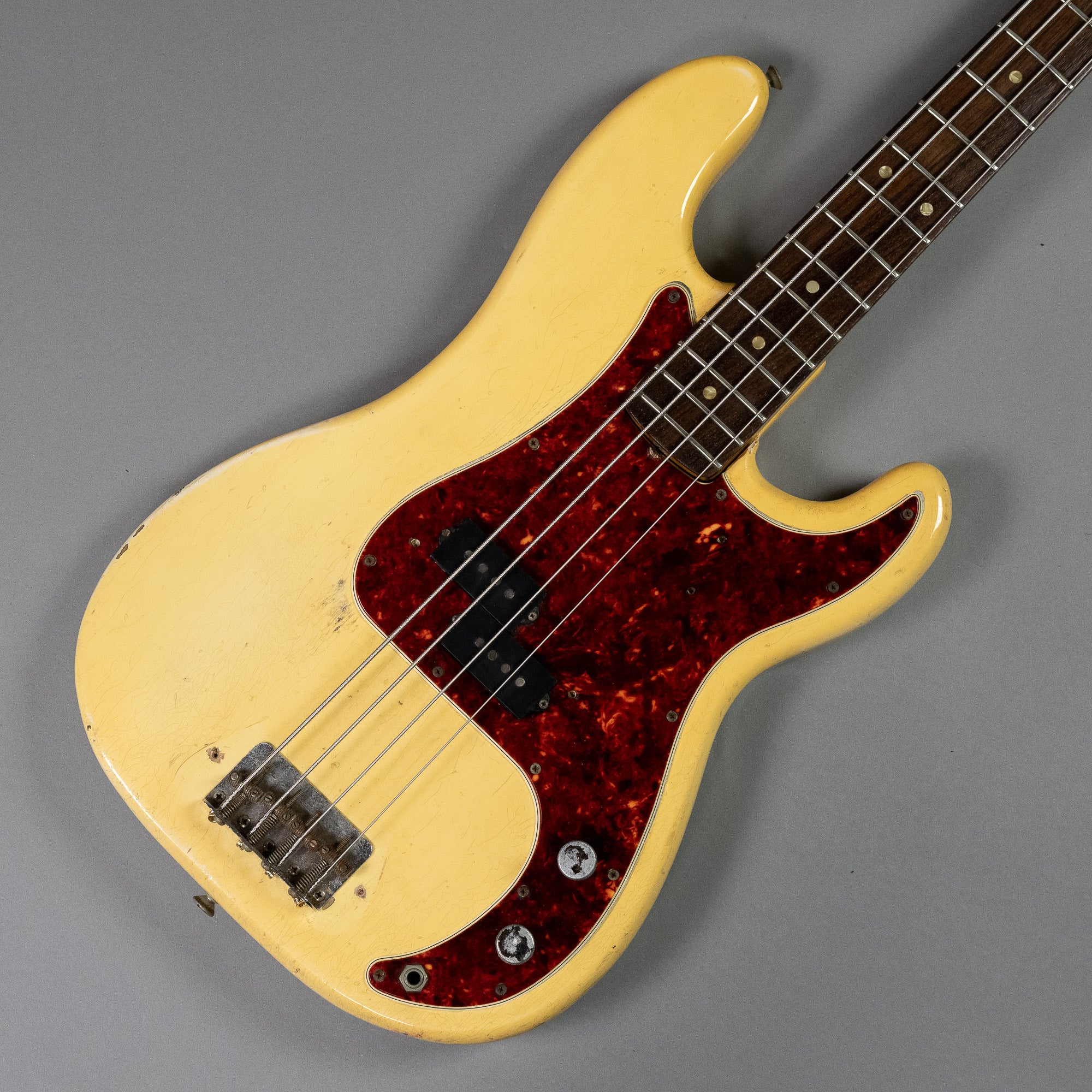 1966 Fender Precision Bass (USA, Olympic White, HSC)