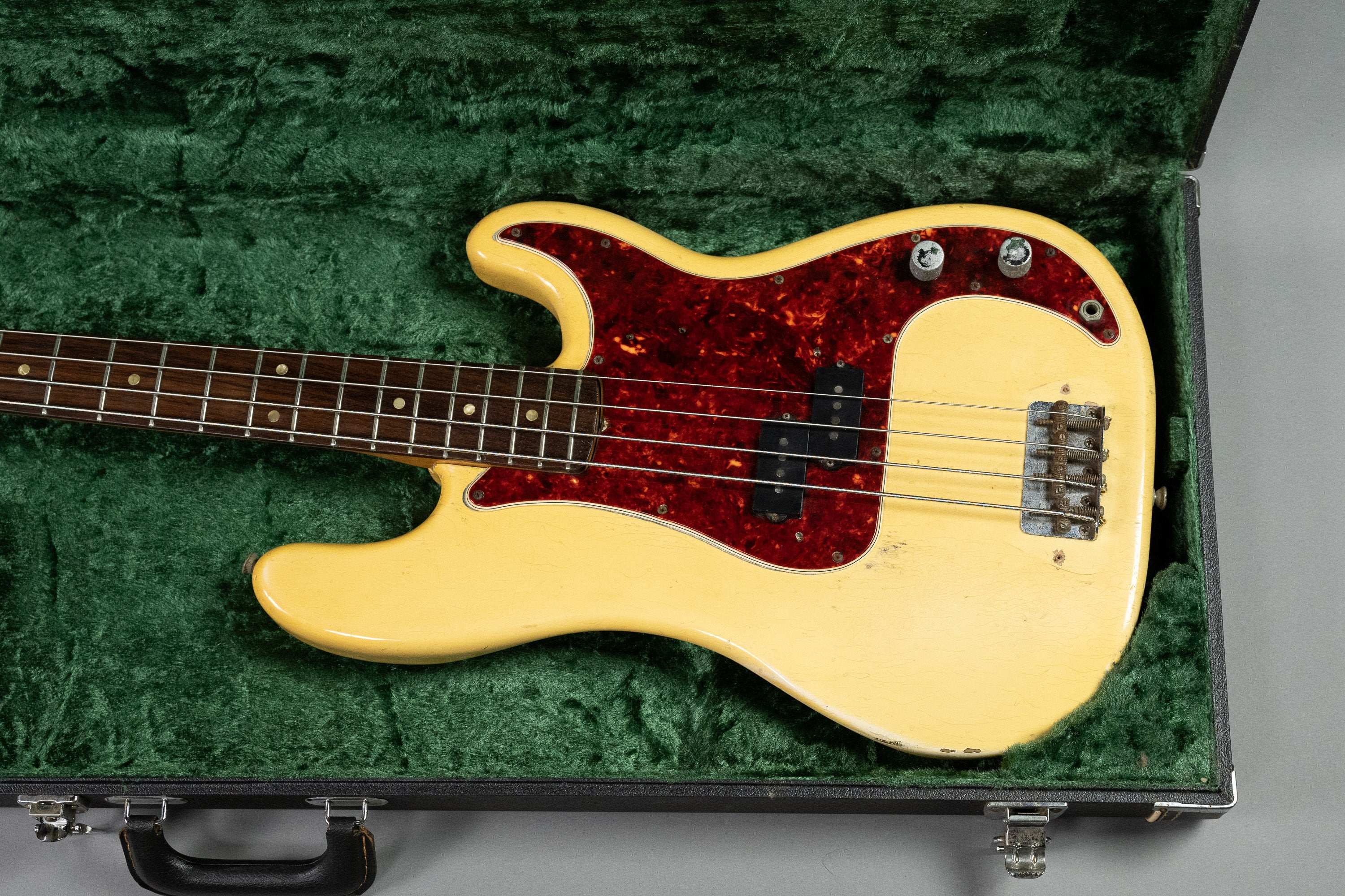 1966 Fender Precision Bass (USA, Olympic White, HSC)