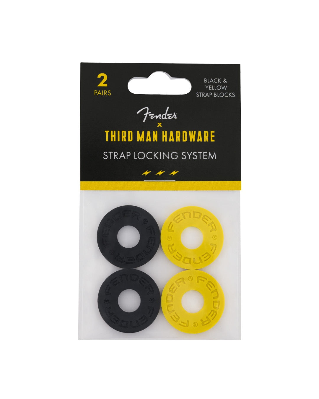 Fender x Third Man Strap Blocks (Black & Yellow)