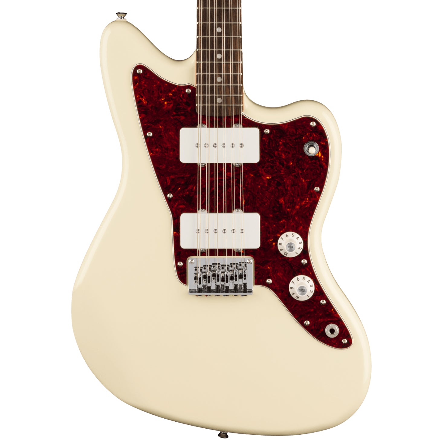 Squier Paranormal Jazzmaster XII (Laurel Fingerboard, Tortoiseshell Pickguard, Olympic White)