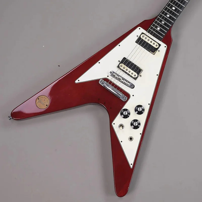 c1973 Greco FV-900 Medallion Flying V (Japan, Red, OHSC )